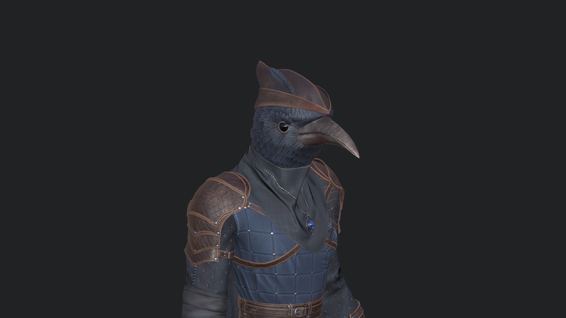 Raven - Modular Character Low-poly 3D model_3