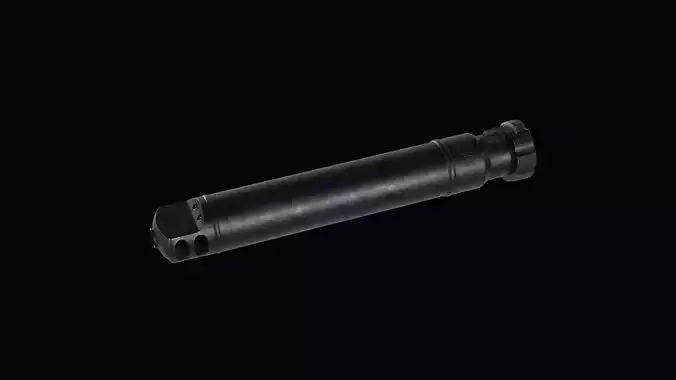Barrett QDL Suppressor by M107A1 Low-poly 3D model