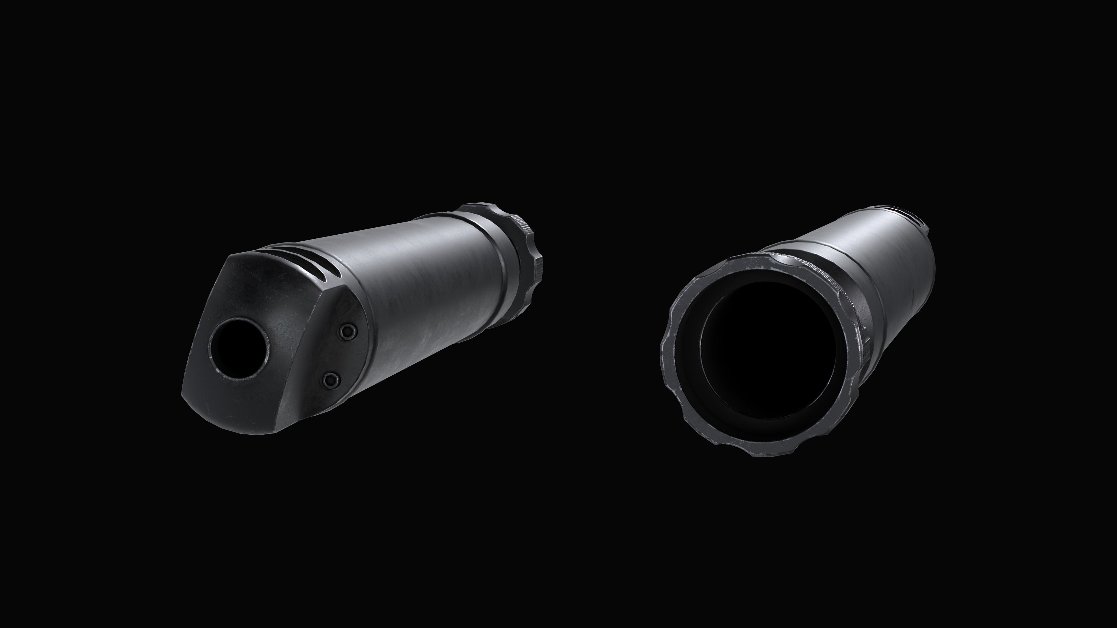 Barrett QDL Suppressor by M107A1 Low-poly 3D model_6