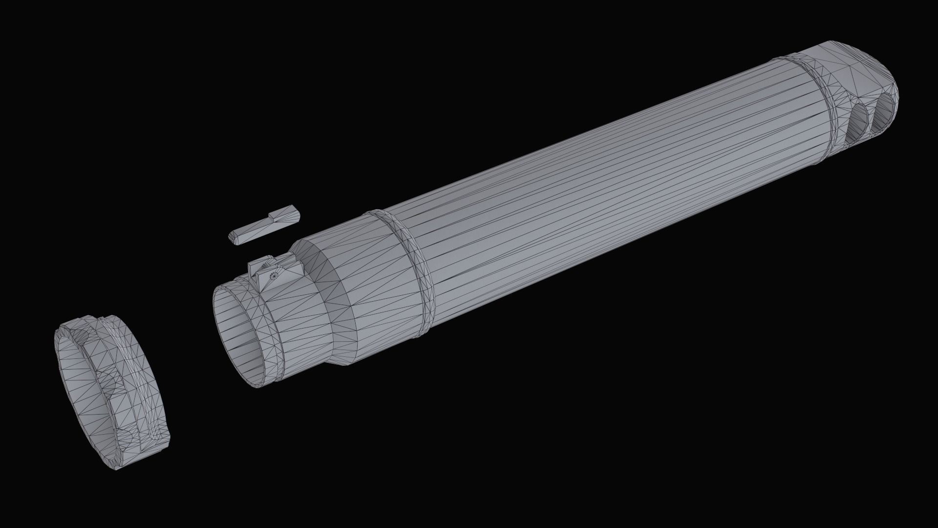 Barrett QDL Suppressor by M107A1 Low-poly 3D model_14