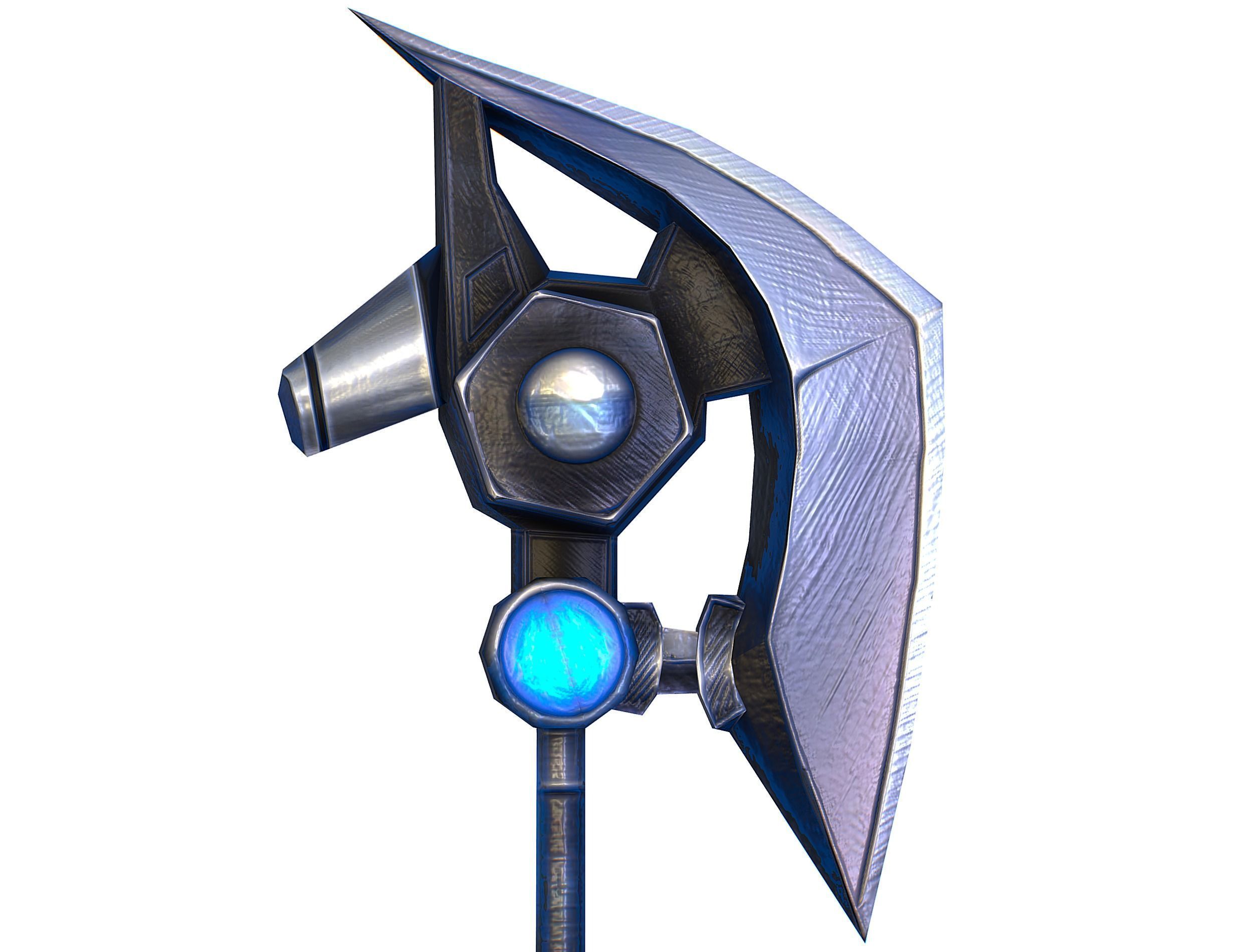 a set of cutting weapons Low-poly 3D model_16