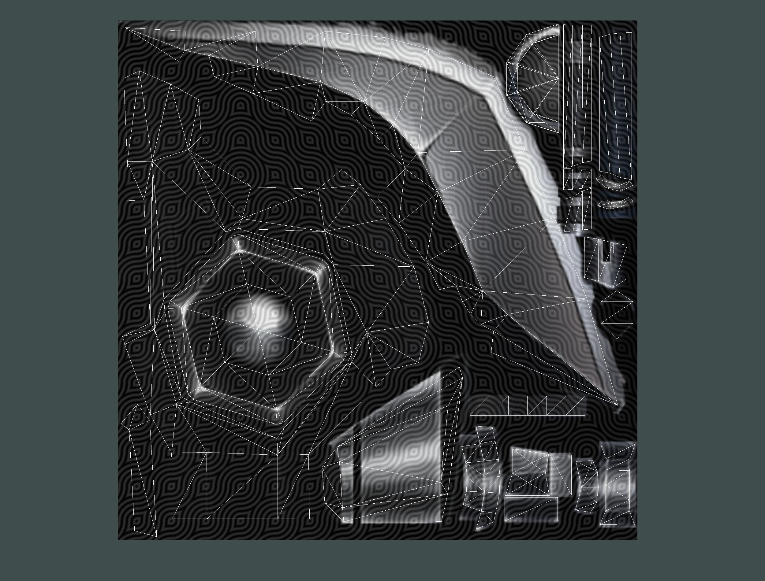 a set of cutting weapons Low-poly 3D model_23