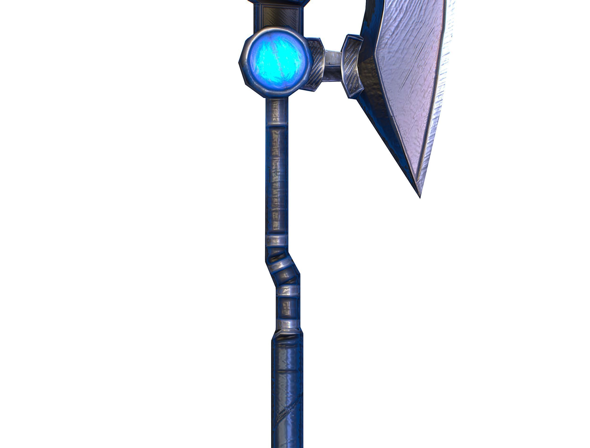 a set of cutting weapons Low-poly 3D model_17