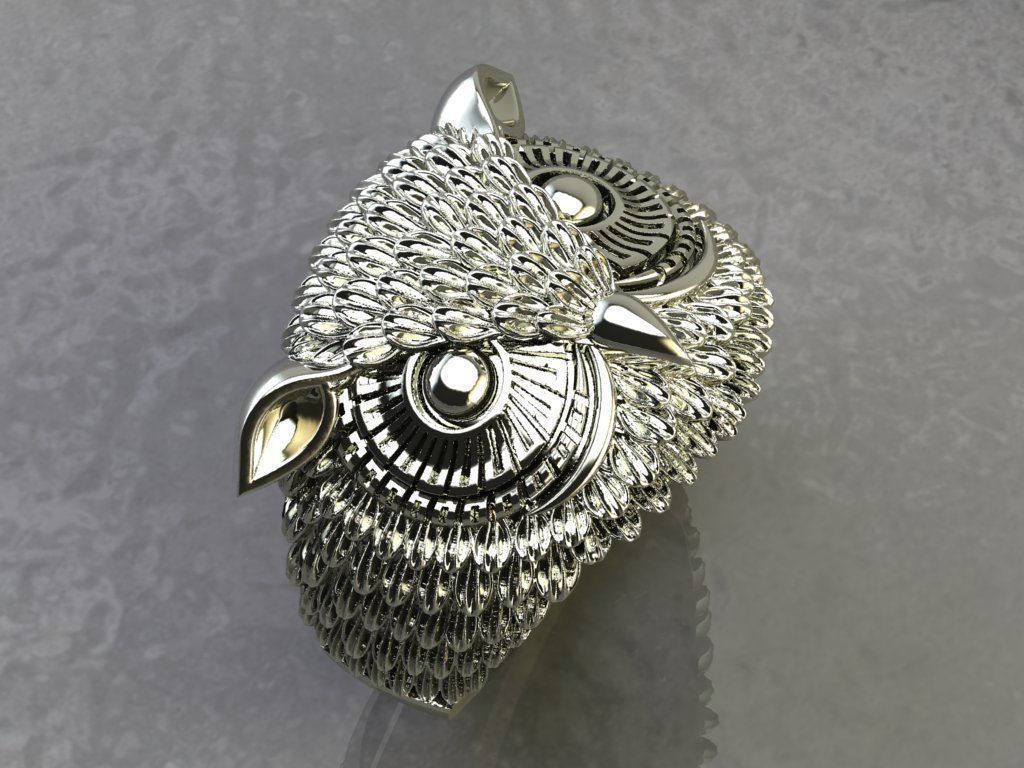 Ring Owl 3D print model_3