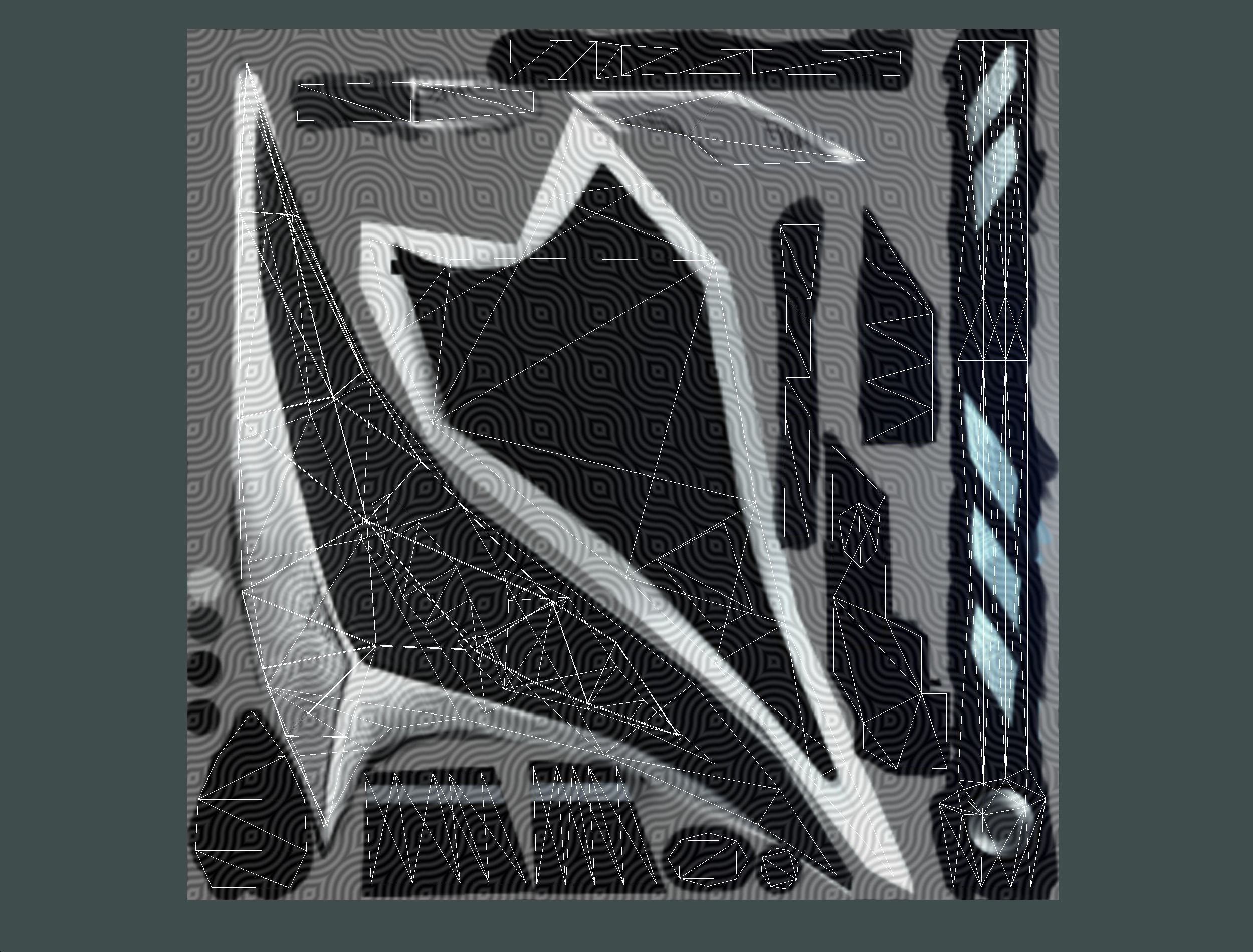 a set of cutting weapons Low-poly 3D model_20