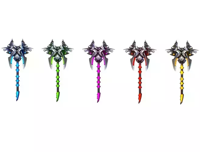 a set of cutting weapons