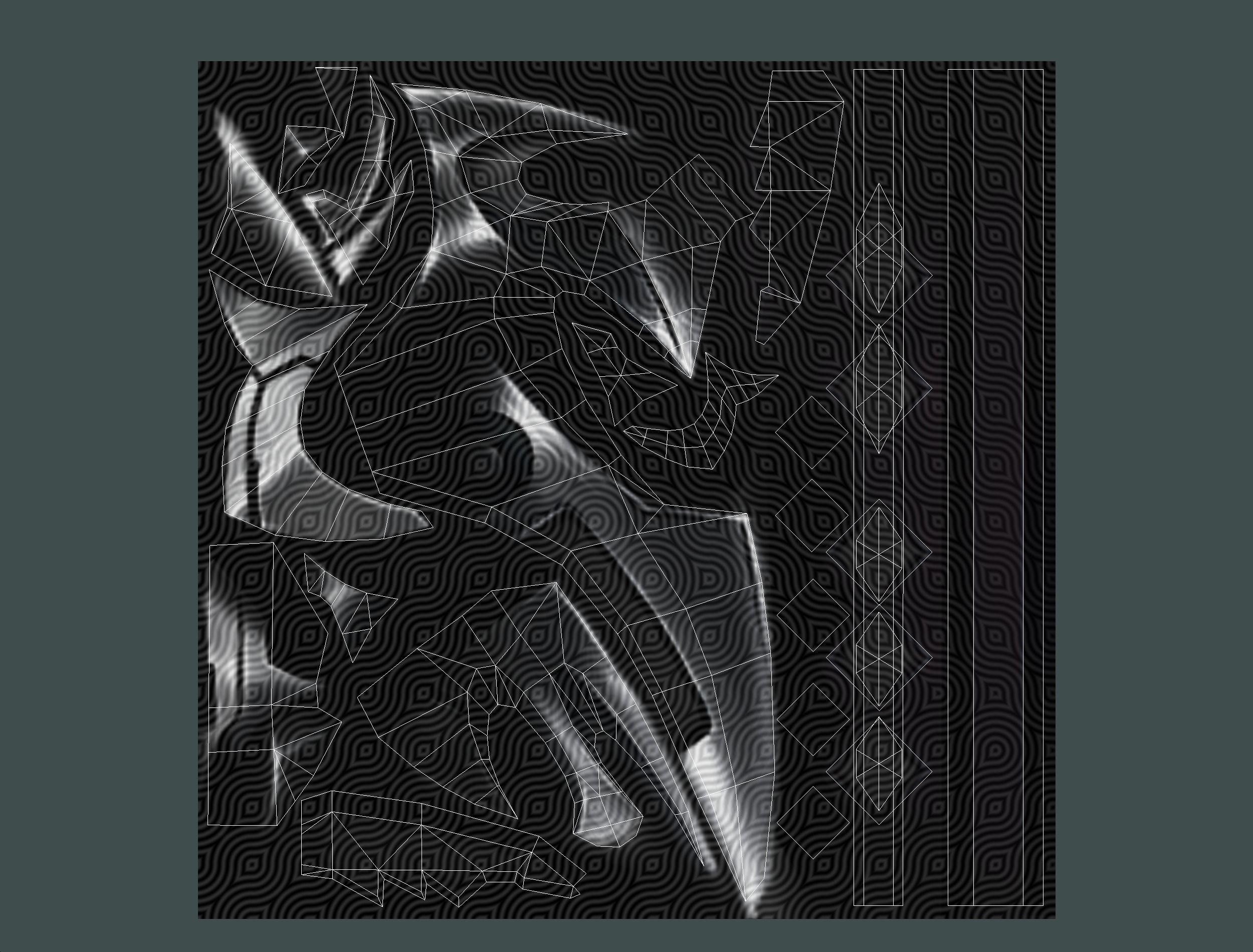 a set of cutting weapons Low-poly 3D model_22