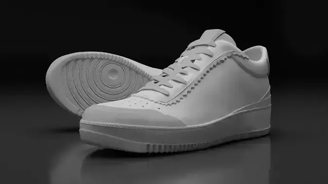 Sneaker Air Jordan Style No Logo 3D model