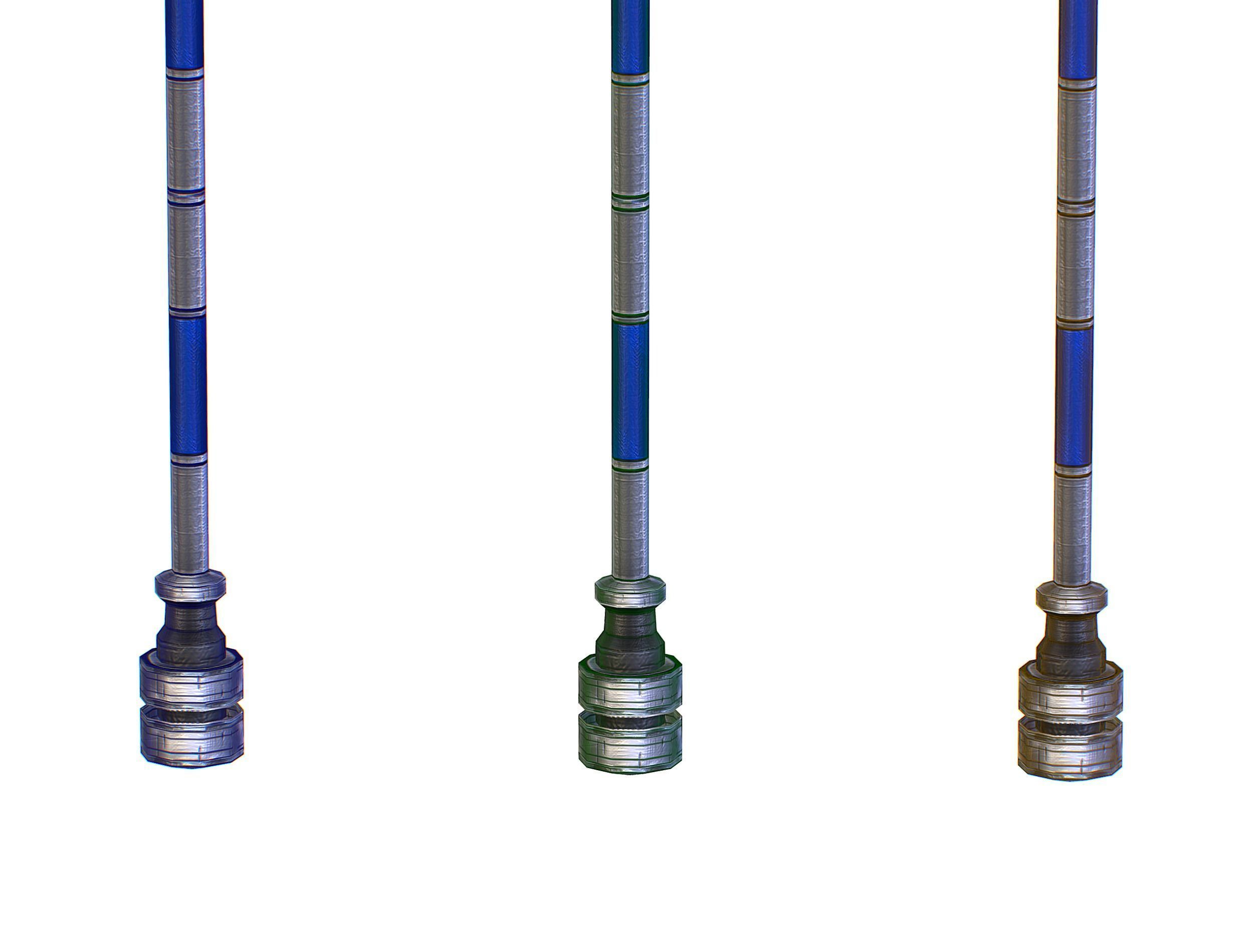 a set of cutting weapons - Sledgehammer Low-poly 3D model_13