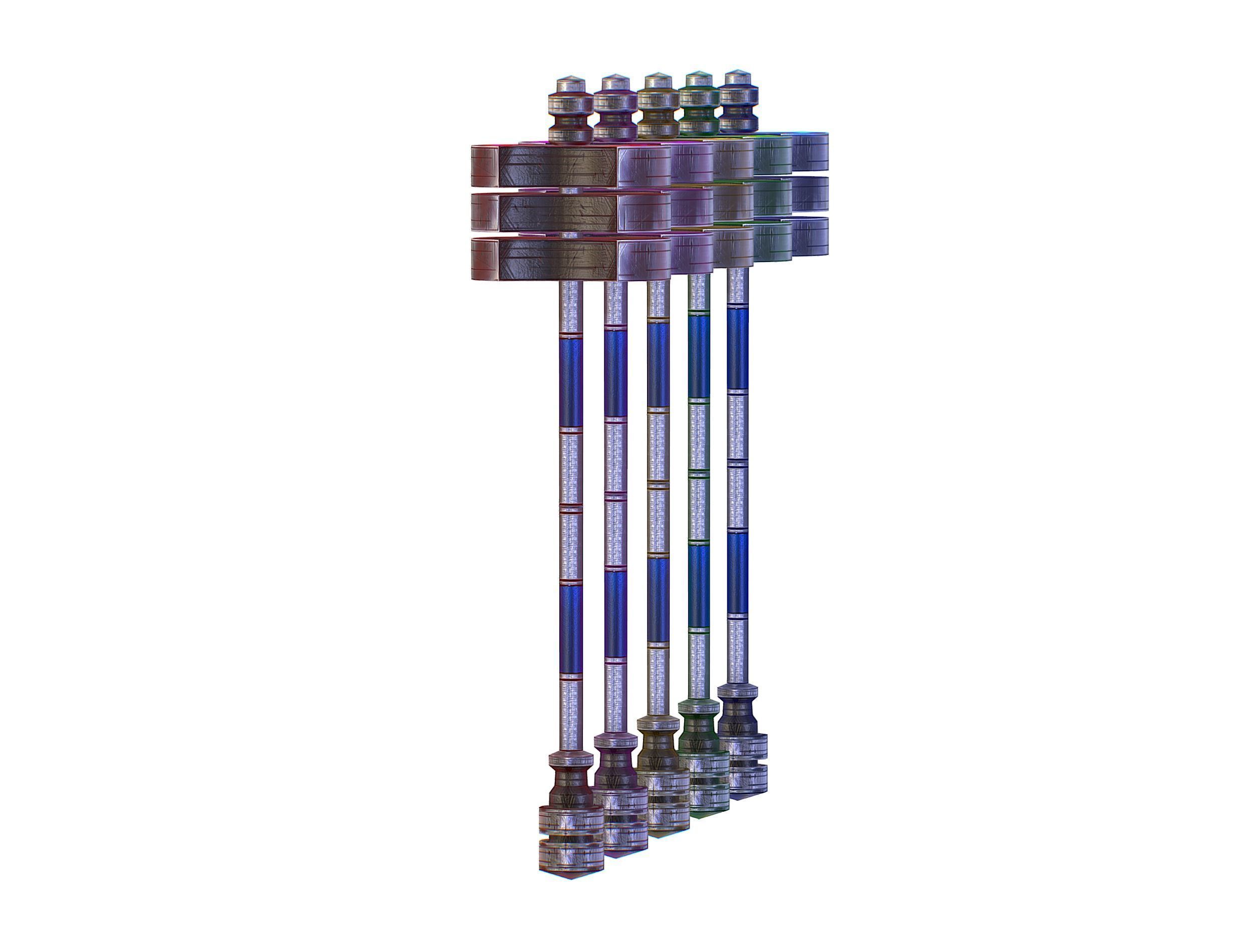 a set of cutting weapons - Sledgehammer Low-poly 3D model_7