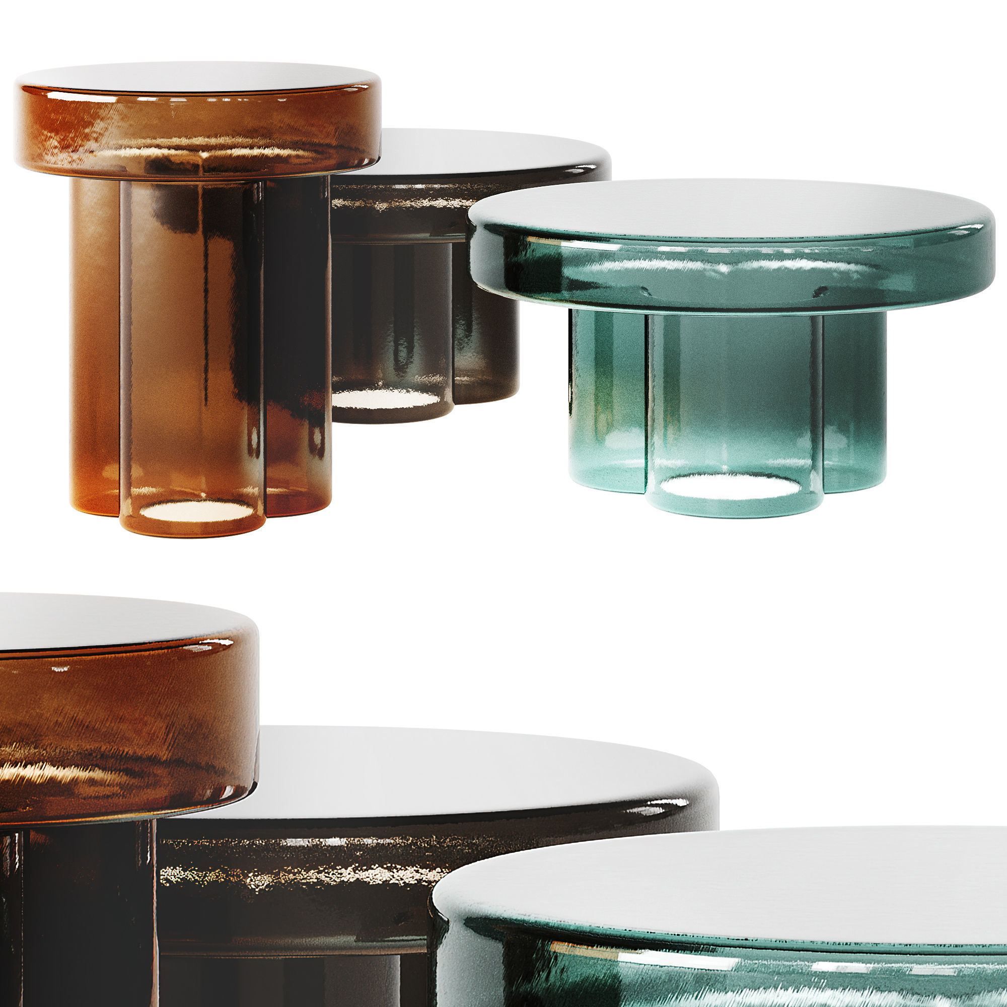 Miniforms SODA Glass Luxury Coffee Table 3D model_3