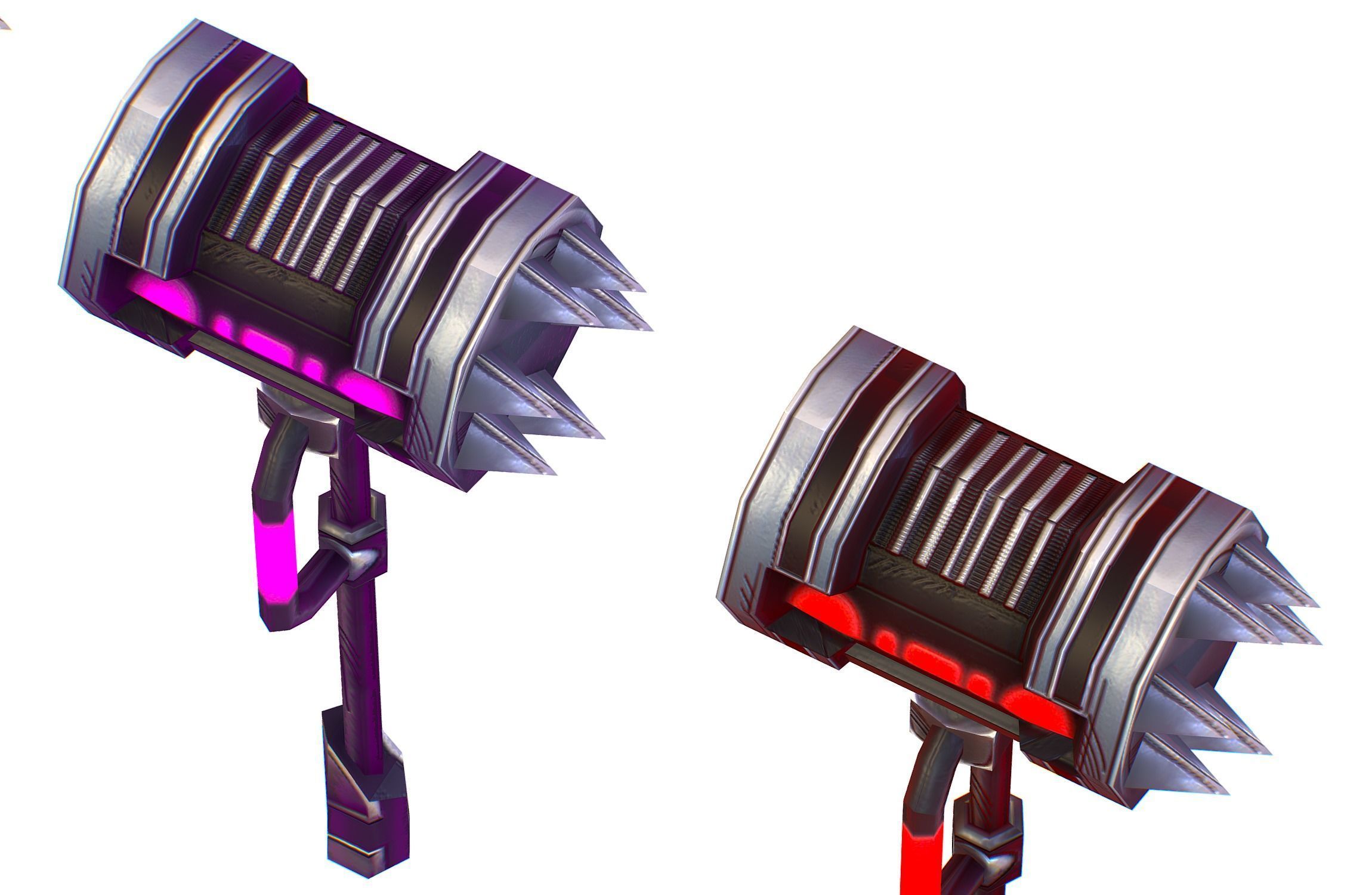 a set of cutting weapons - Sledgehammer Low-poly 3D model_10