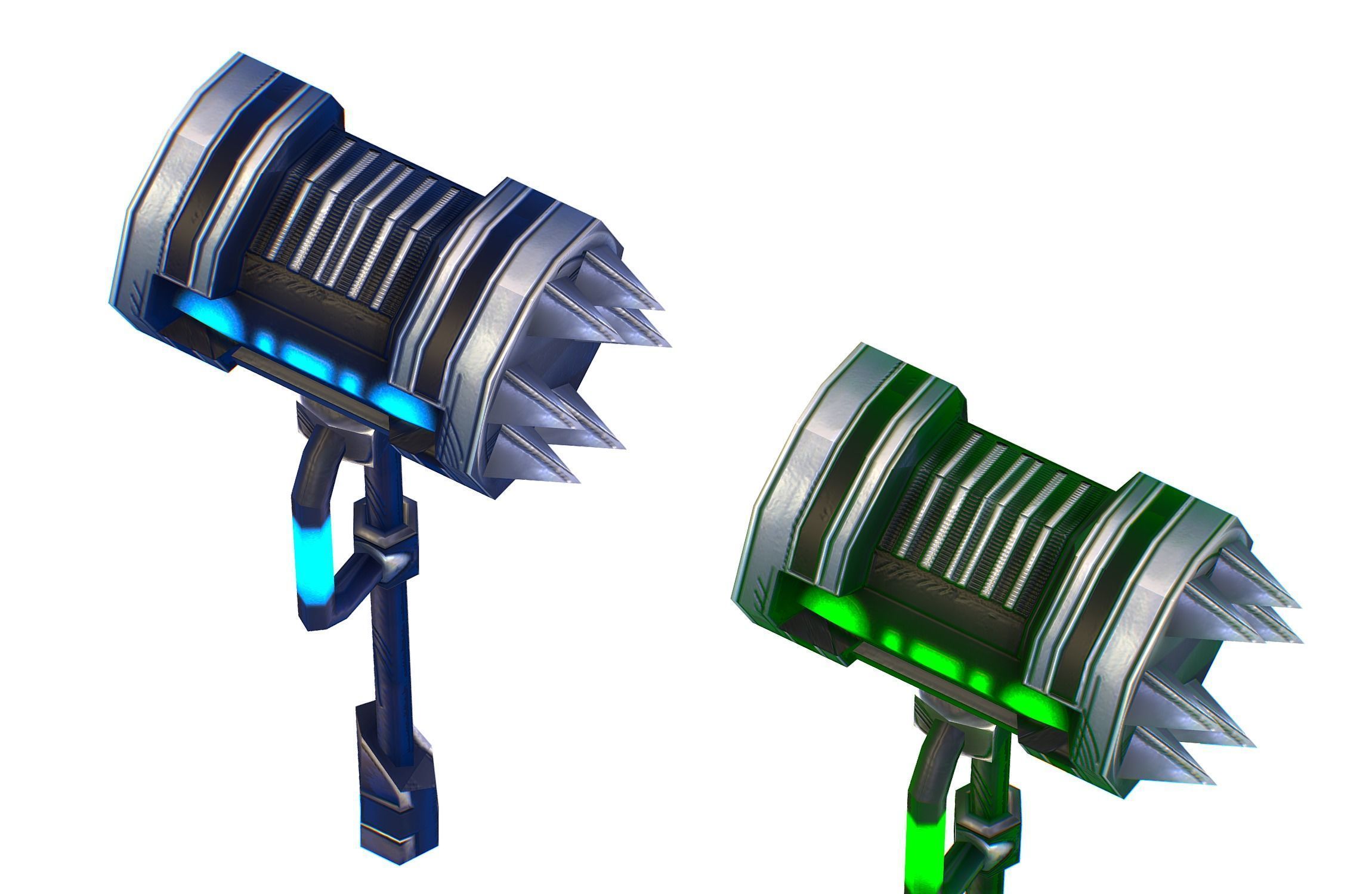 a set of cutting weapons - Sledgehammer Low-poly 3D model_13