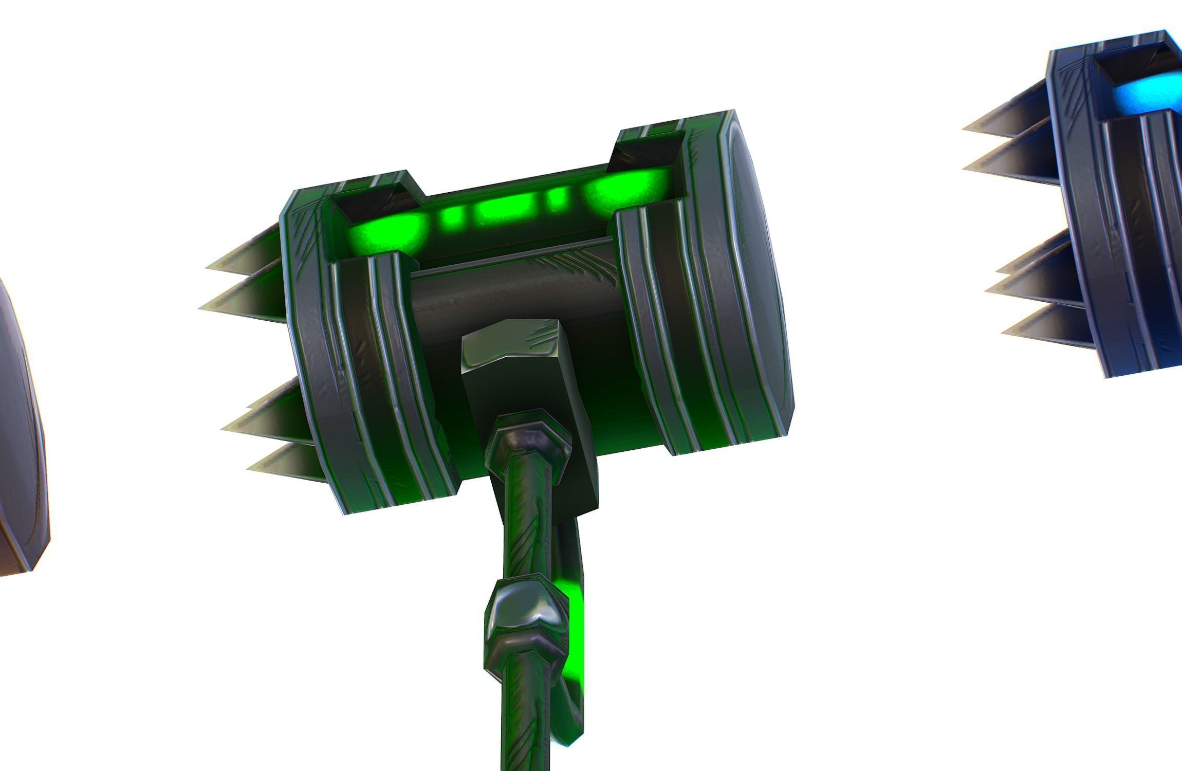 a set of cutting weapons - Sledgehammer Low-poly 3D model_15