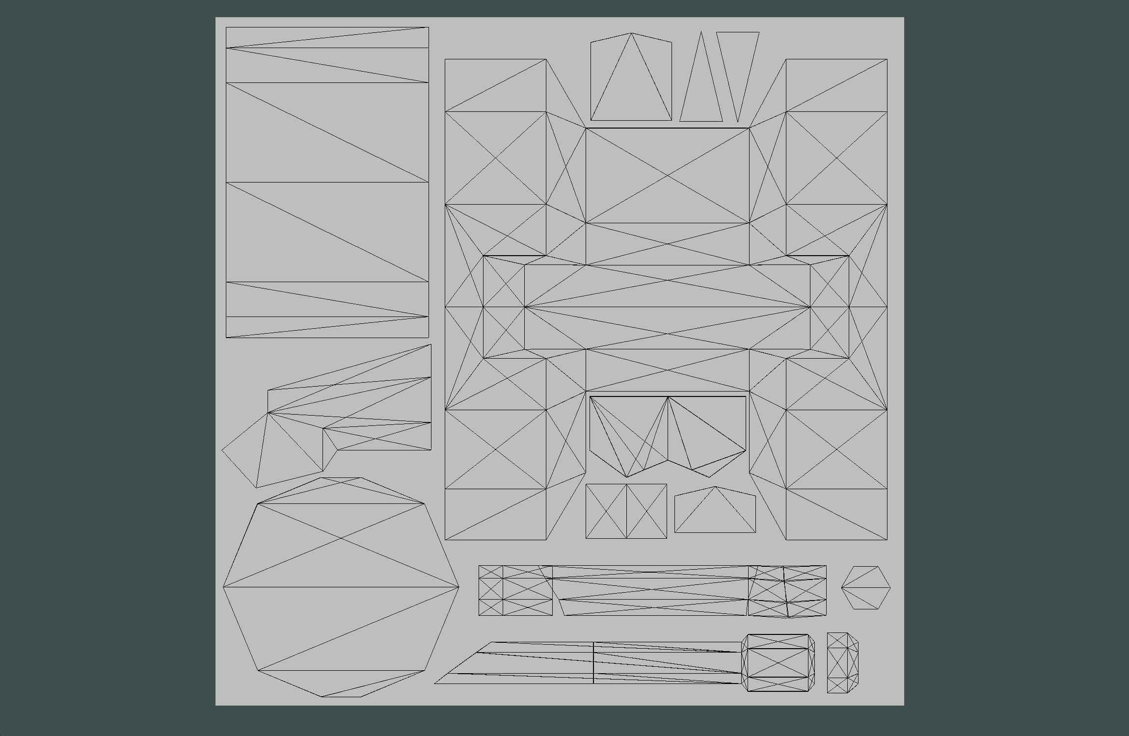 a set of cutting weapons - Sledgehammer Low-poly 3D model_22