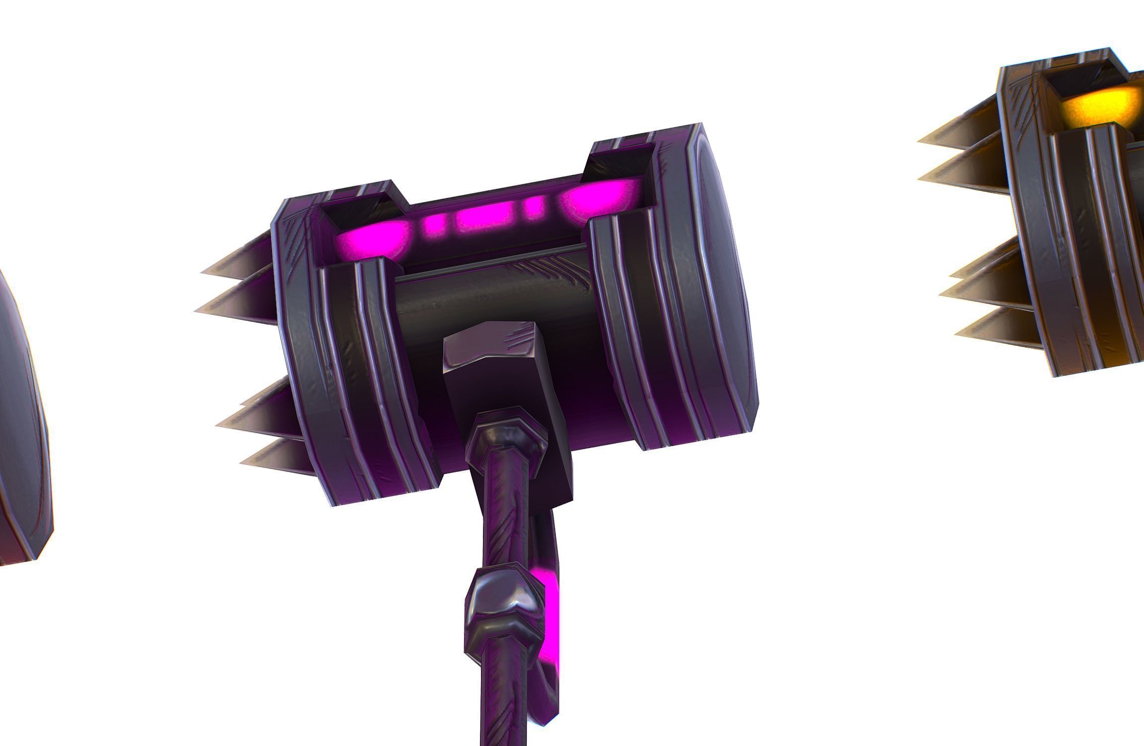 a set of cutting weapons - Sledgehammer Low-poly 3D model_17