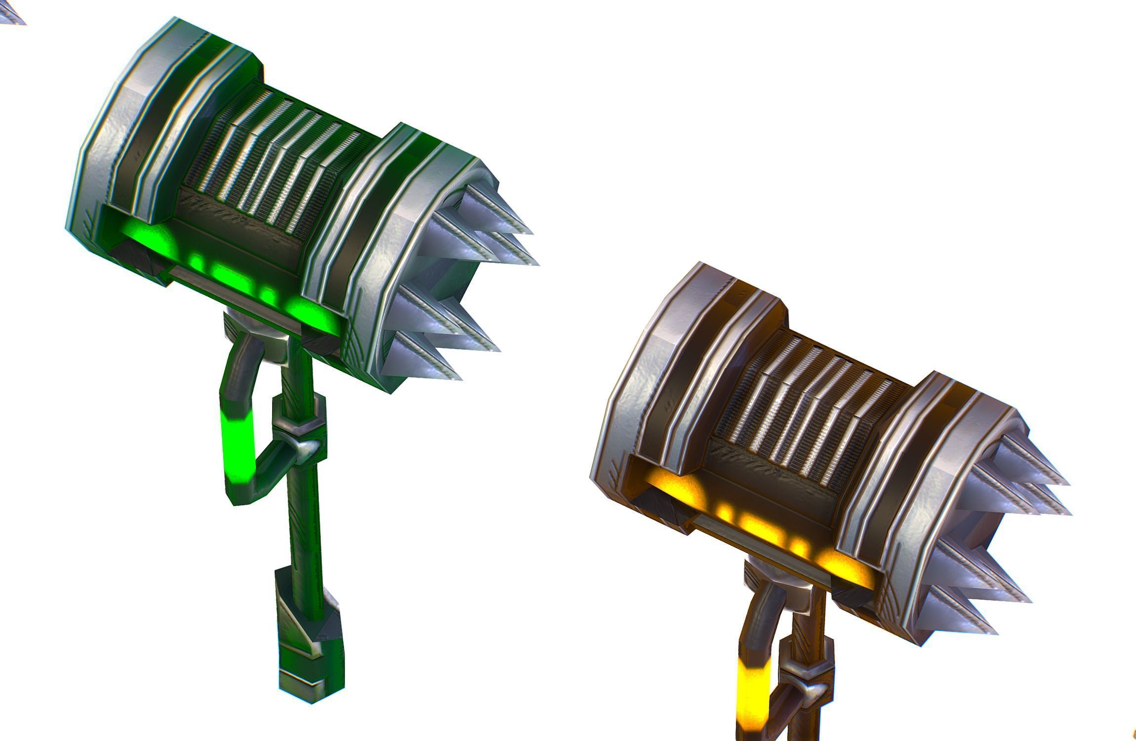 a set of cutting weapons - Sledgehammer Low-poly 3D model_12