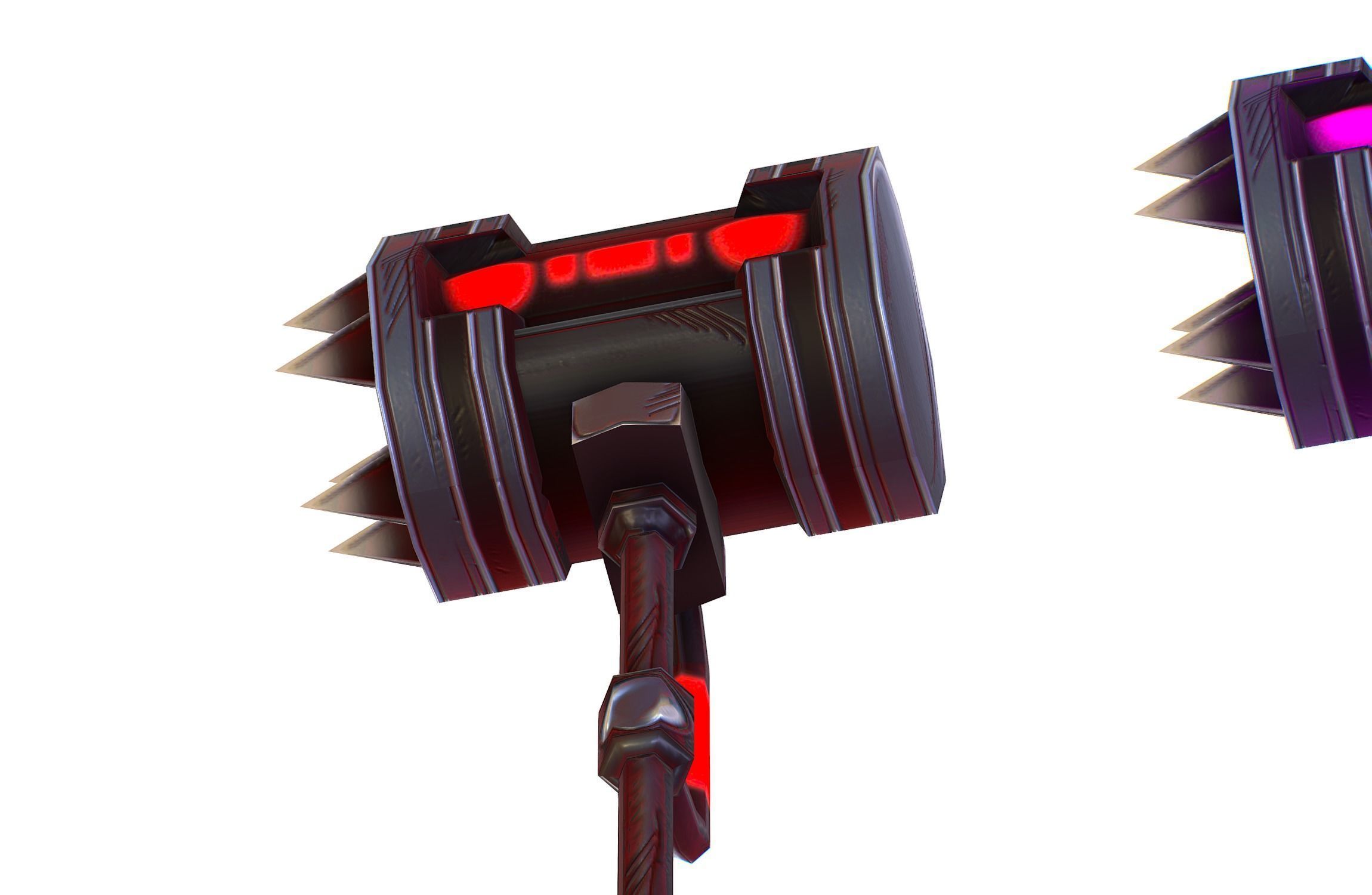 a set of cutting weapons - Sledgehammer Low-poly 3D model_18