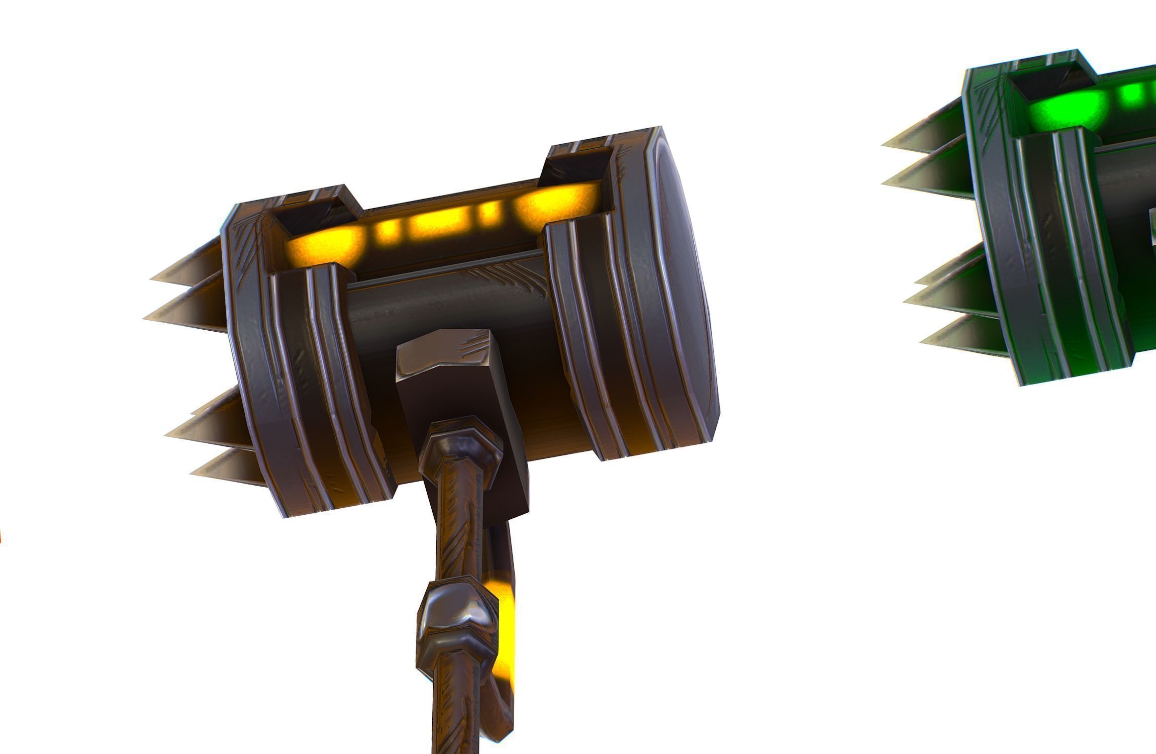 a set of cutting weapons - Sledgehammer Low-poly 3D model_16