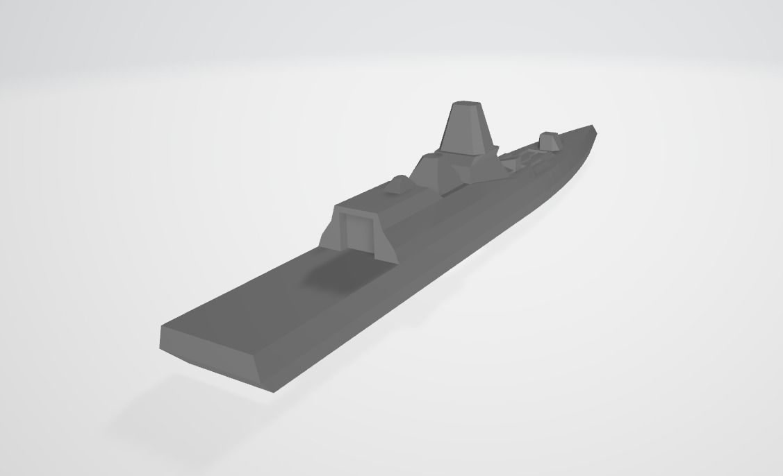 Hammond class stealth frigate 3D print model_1