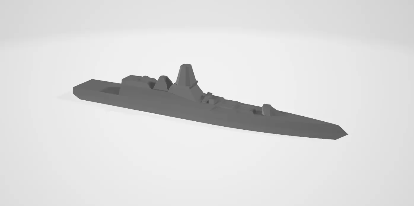 Hammond class stealth frigate 3D print model_0
