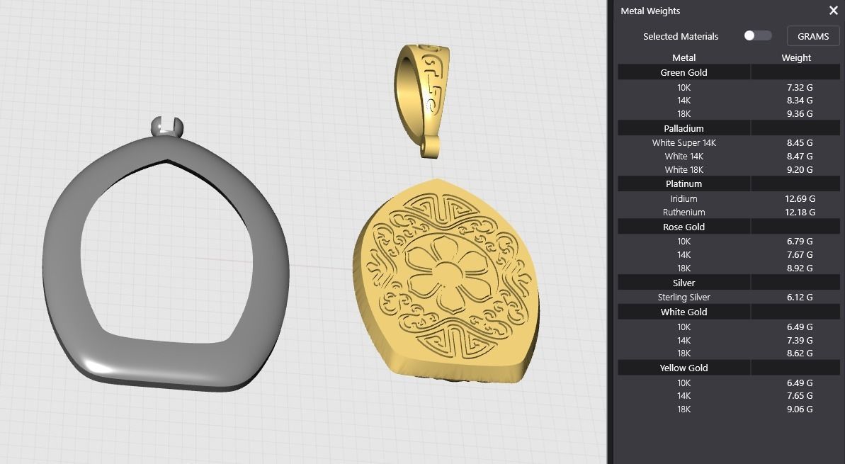 Thousand Armed Buddha Pendant 3D print model_10