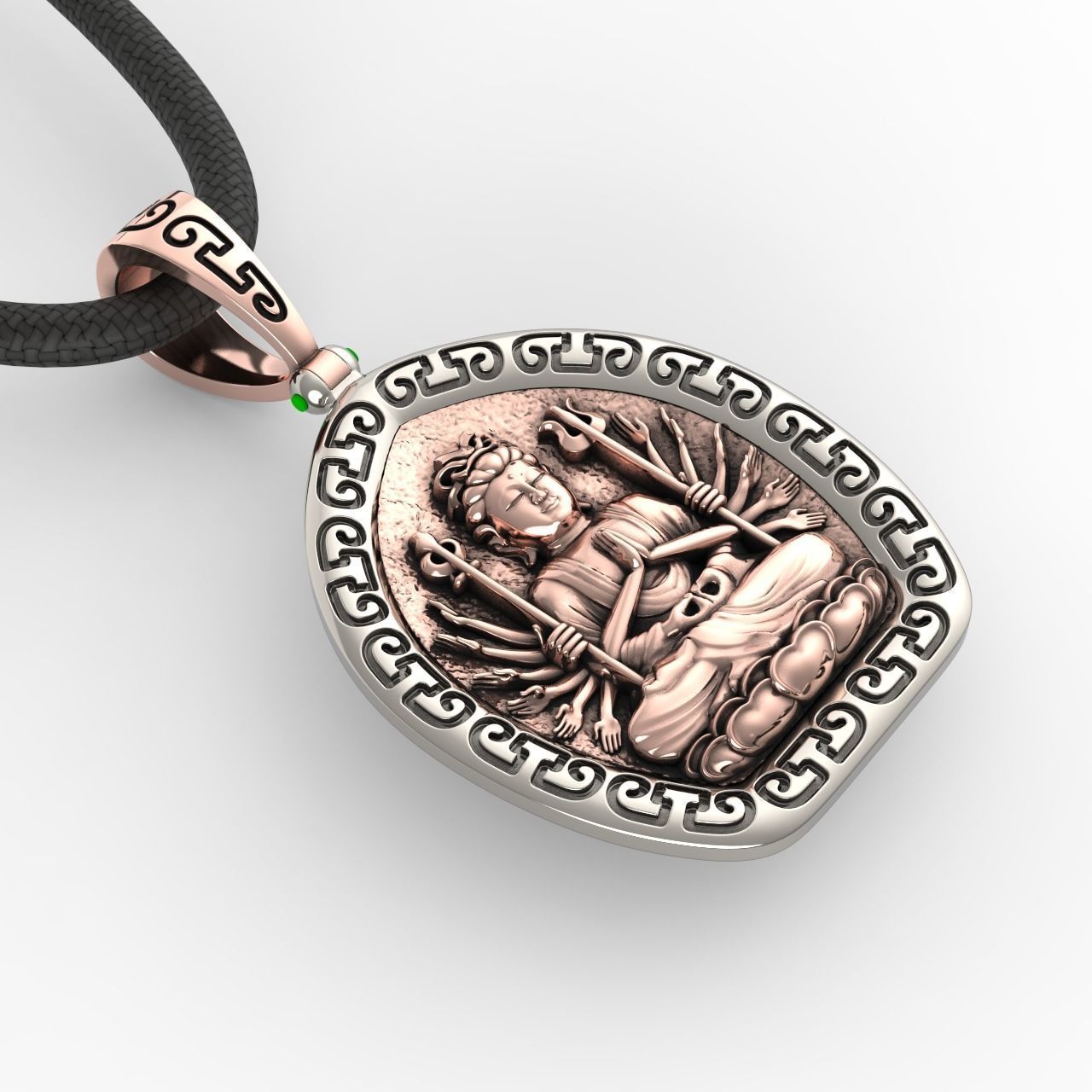 Thousand Armed Buddha Pendant 3D print model_13