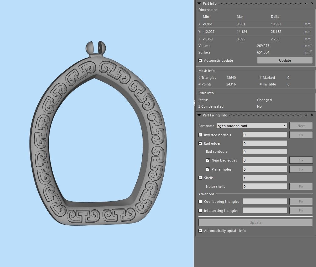 Thousand Armed Buddha Pendant 3D print model_7