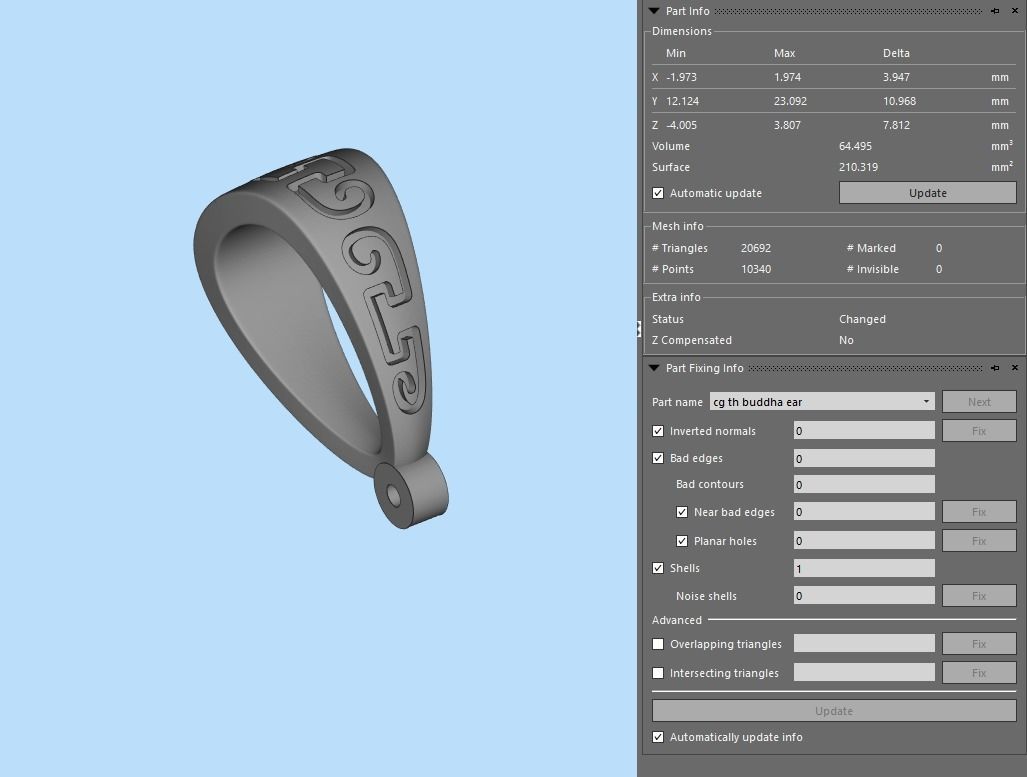Thousand Armed Buddha Pendant 3D print model_6