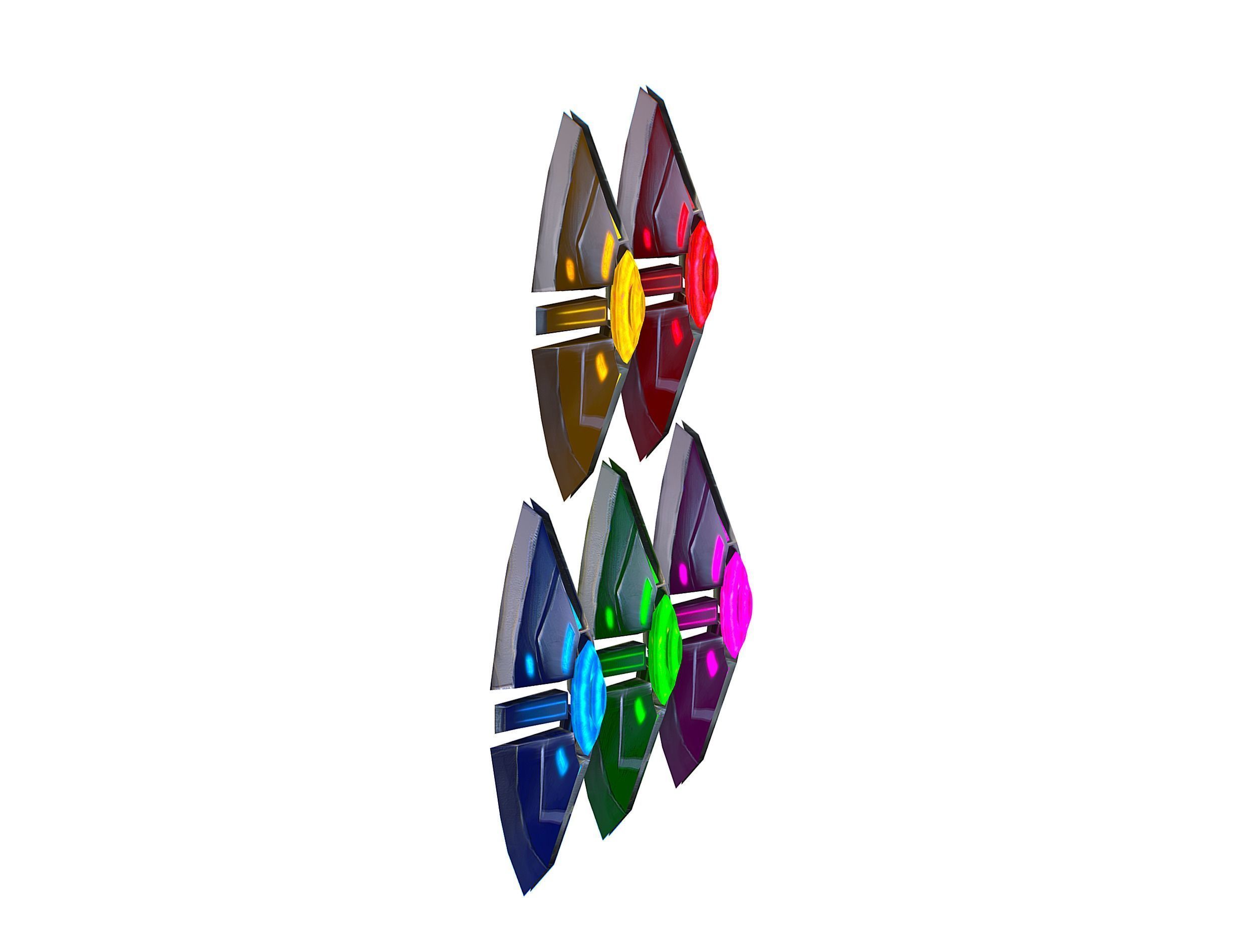a Set of Shield Weapons Low-poly 3D model_11