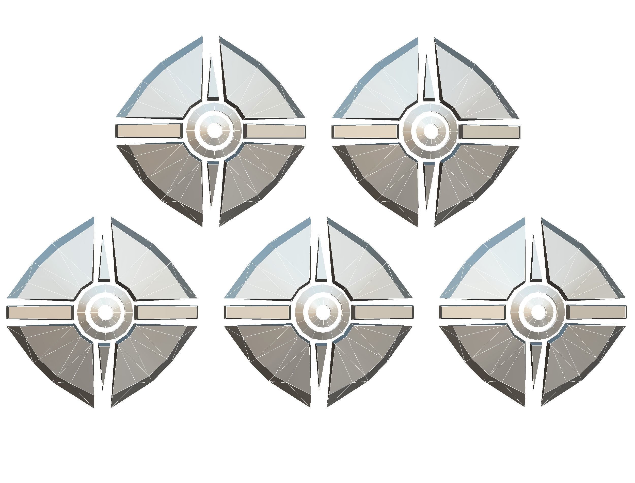 a Set of Shield Weapons Low-poly 3D model_20
