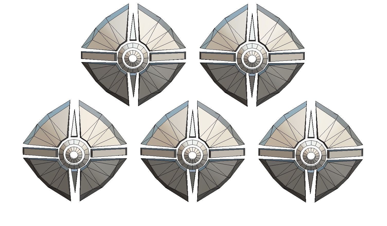 a Set of Shield Weapons Low-poly 3D model_24