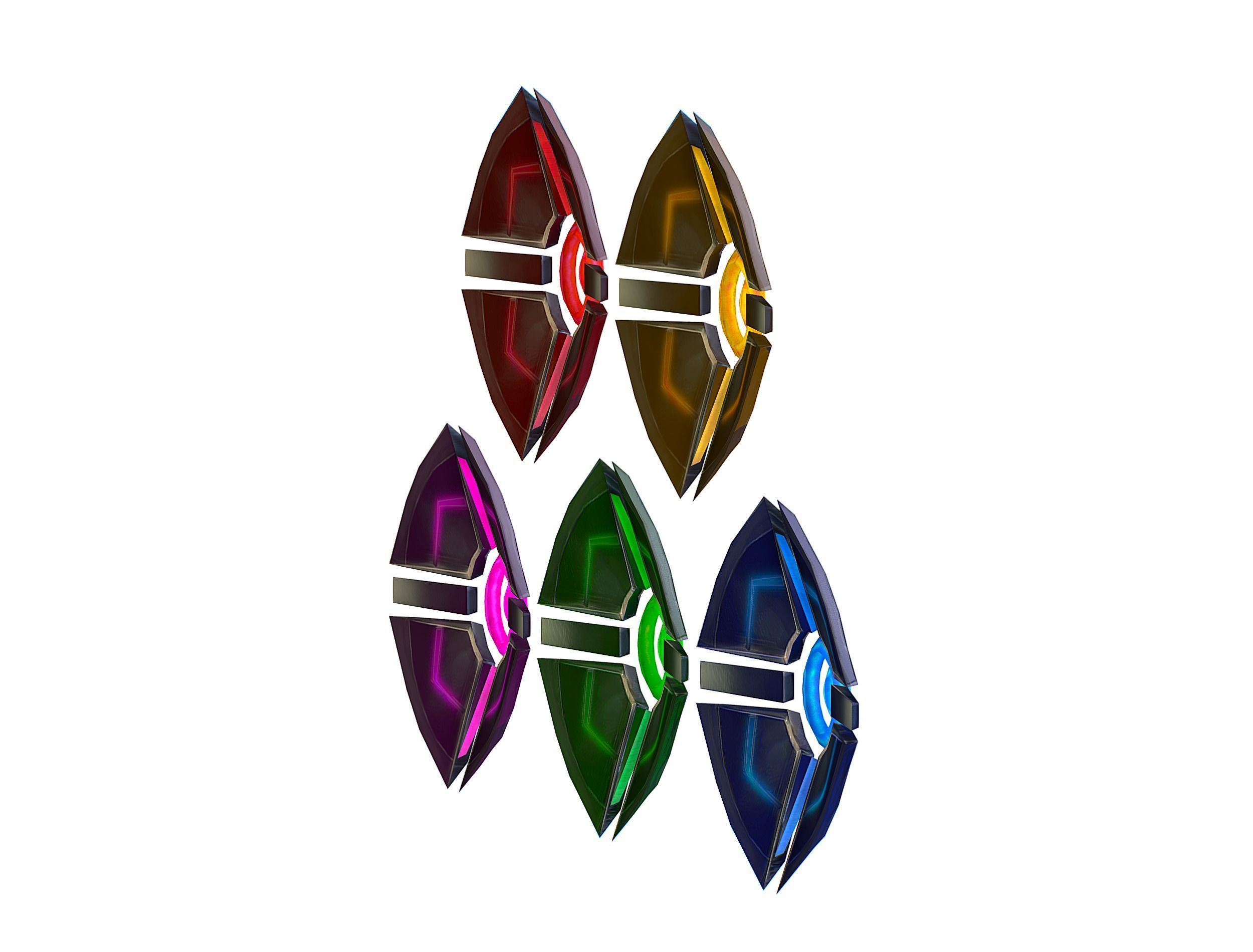 a Set of Shield Weapons Low-poly 3D model_10