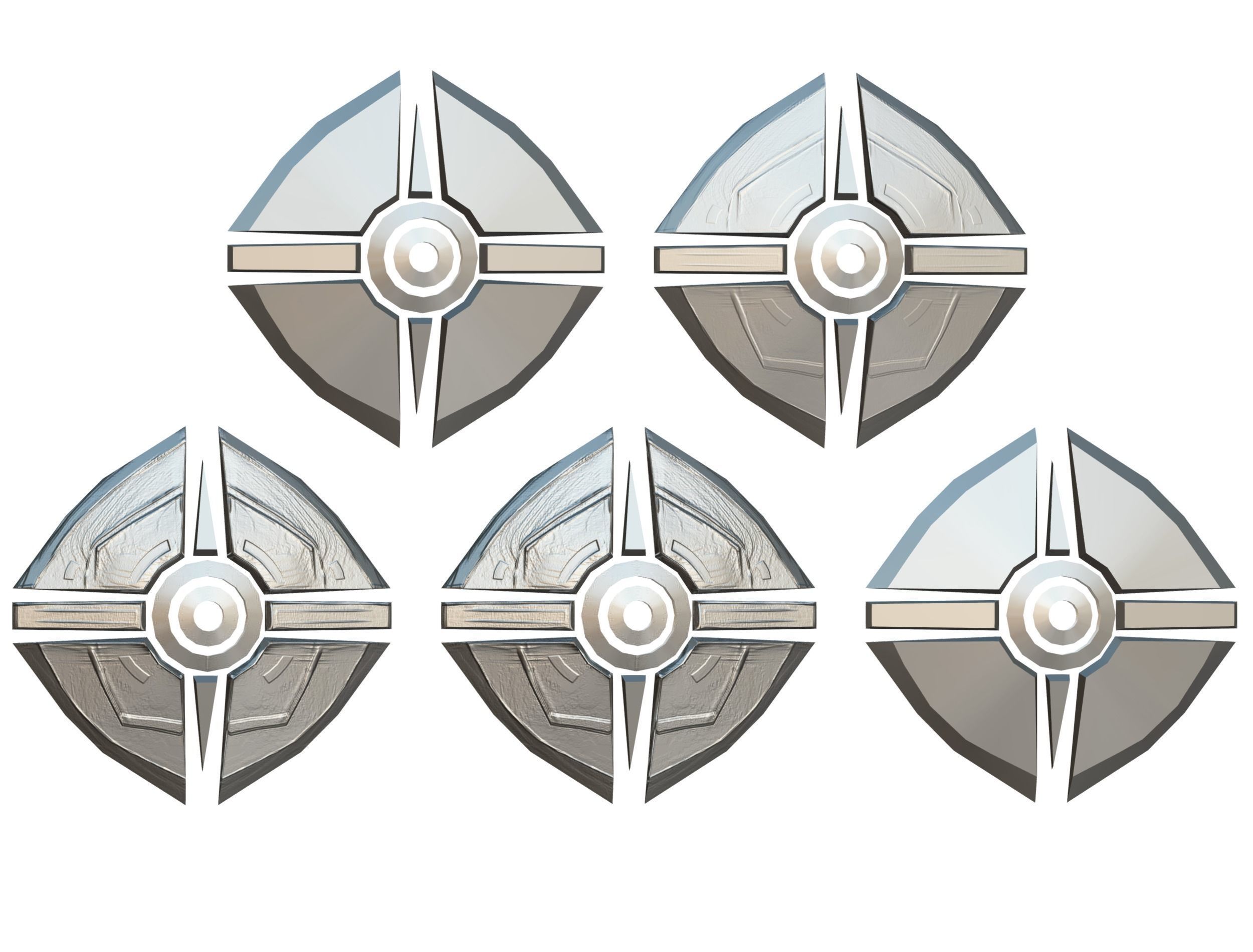 a Set of Shield Weapons Low-poly 3D model_21