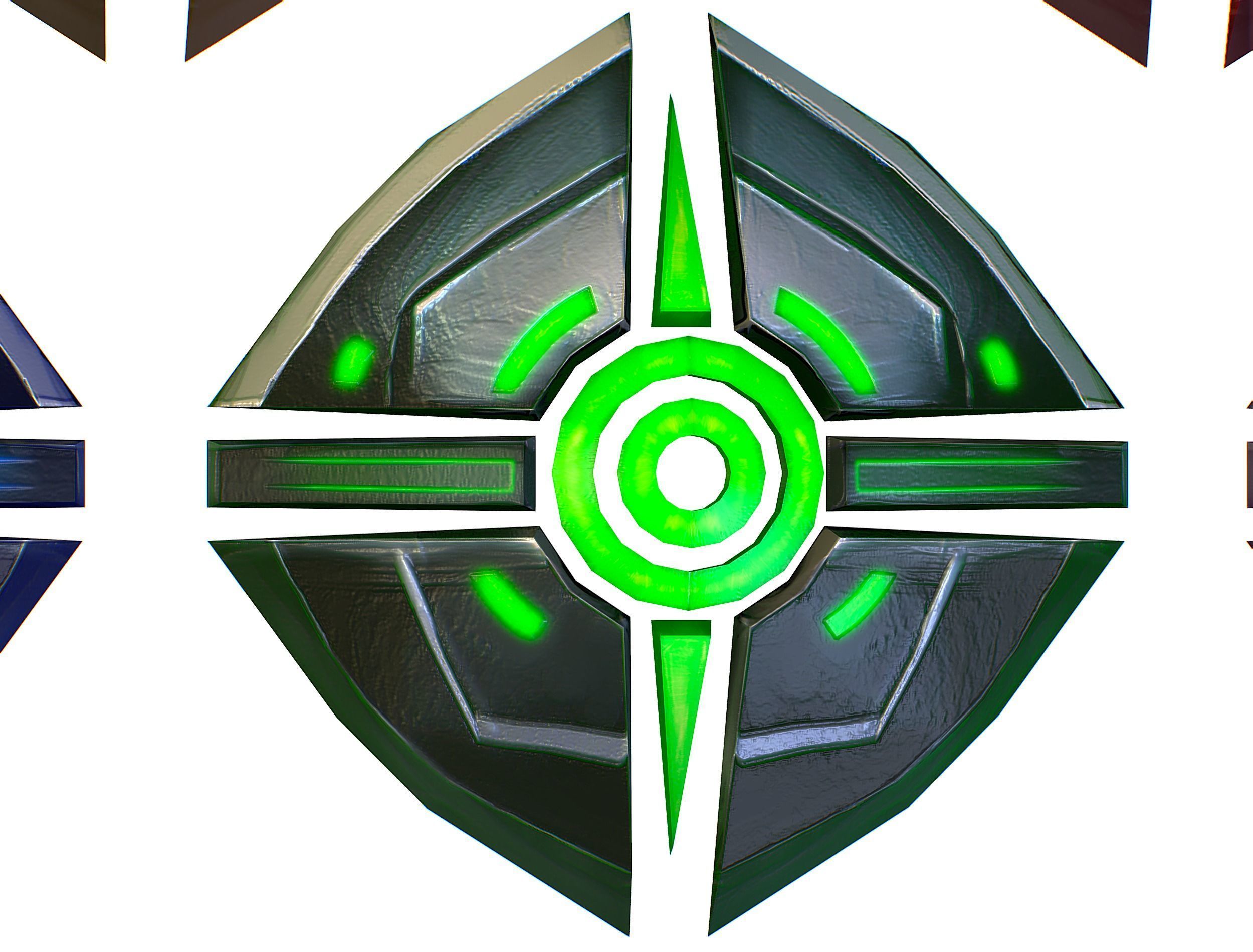 a Set of Shield Weapons Low-poly 3D model_17