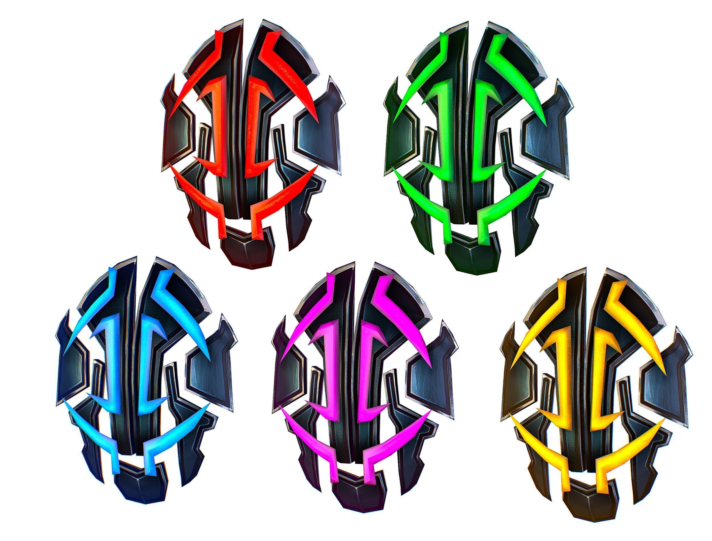 a Set of Shield Weapons Low-poly 3D model_1