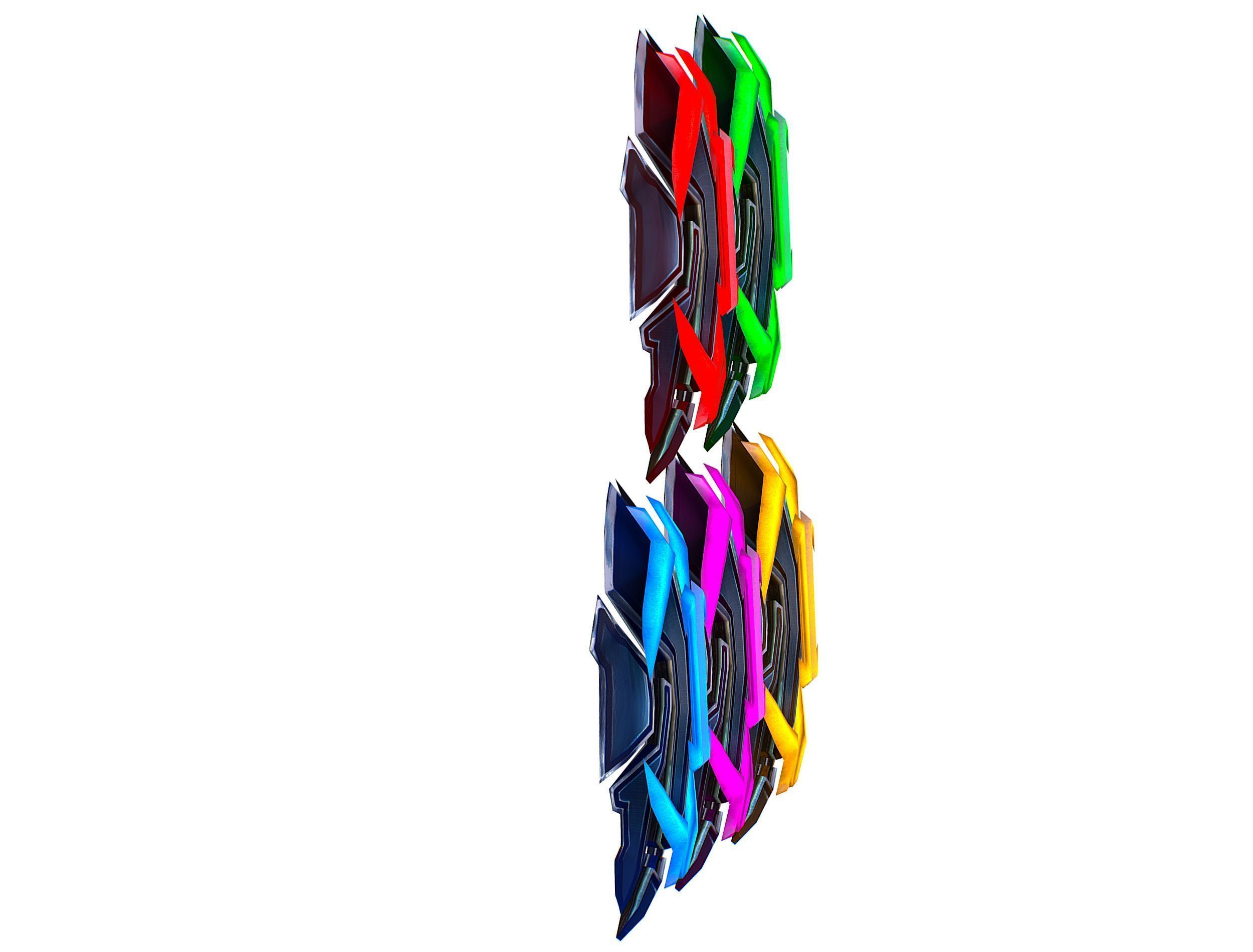 a Set of Shield Weapons Low-poly 3D model_12