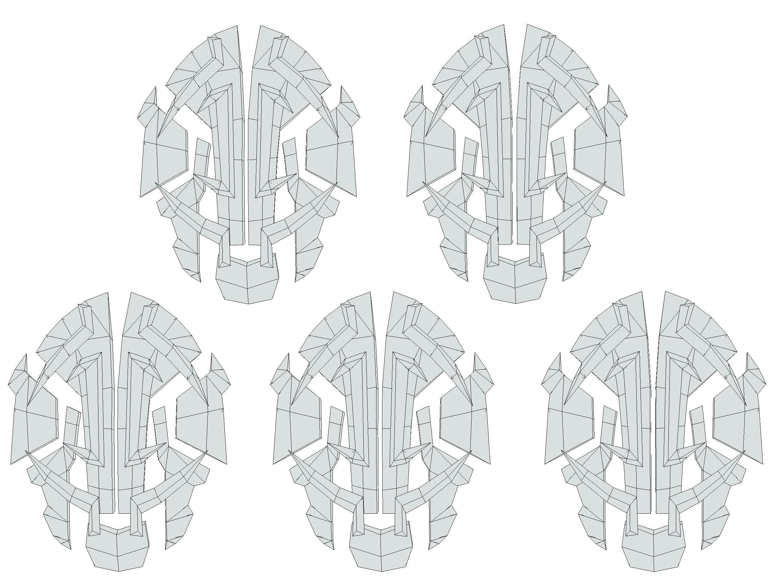 a Set of Shield Weapons Low-poly 3D model_23