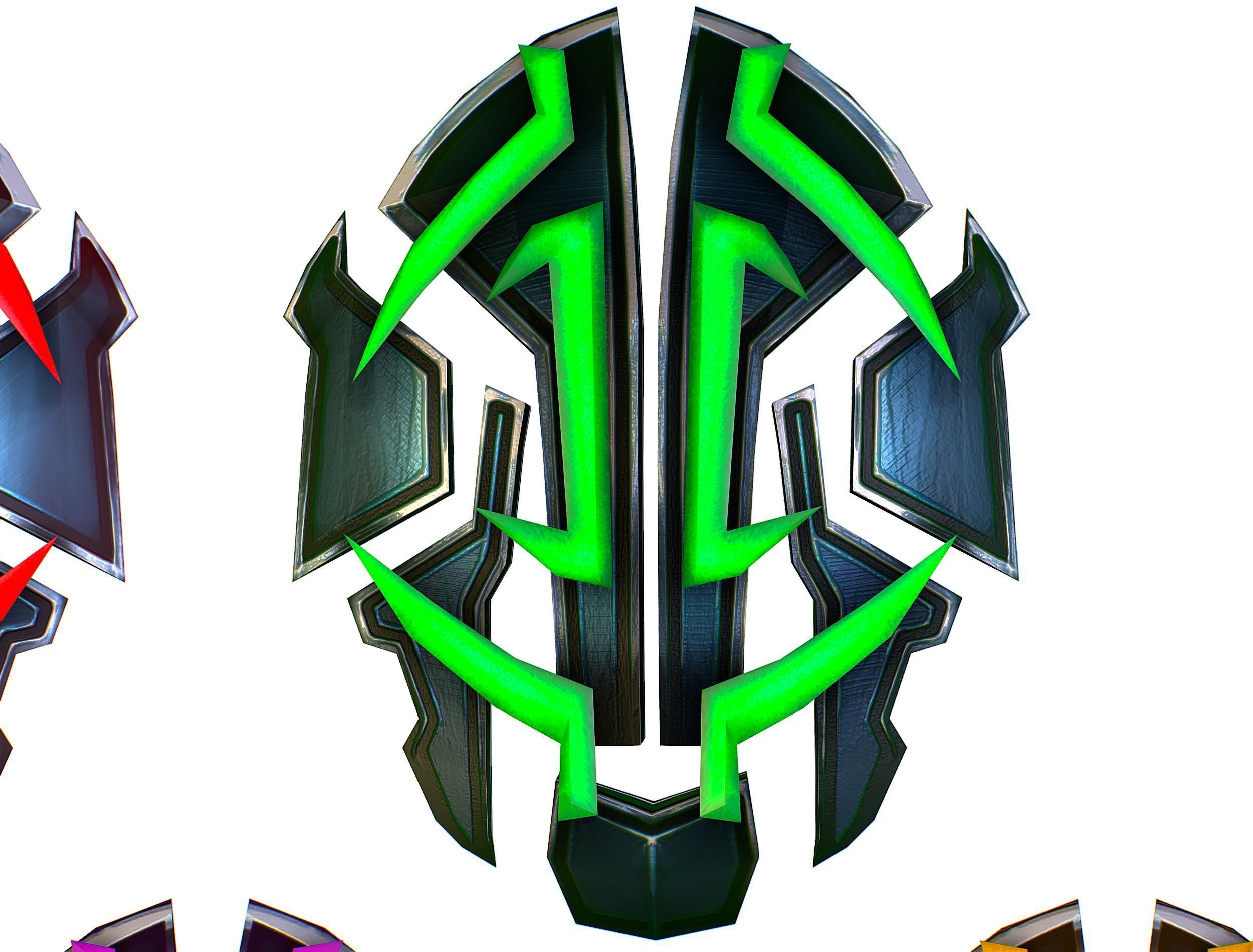 a Set of Shield Weapons Low-poly 3D model_16