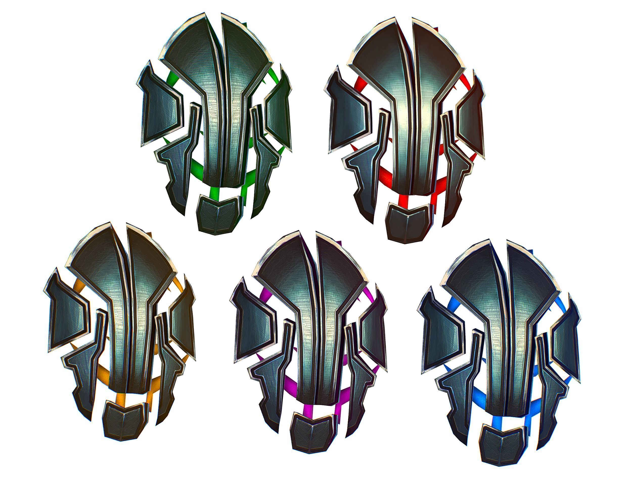 a Set of Shield Weapons Low-poly 3D model_9