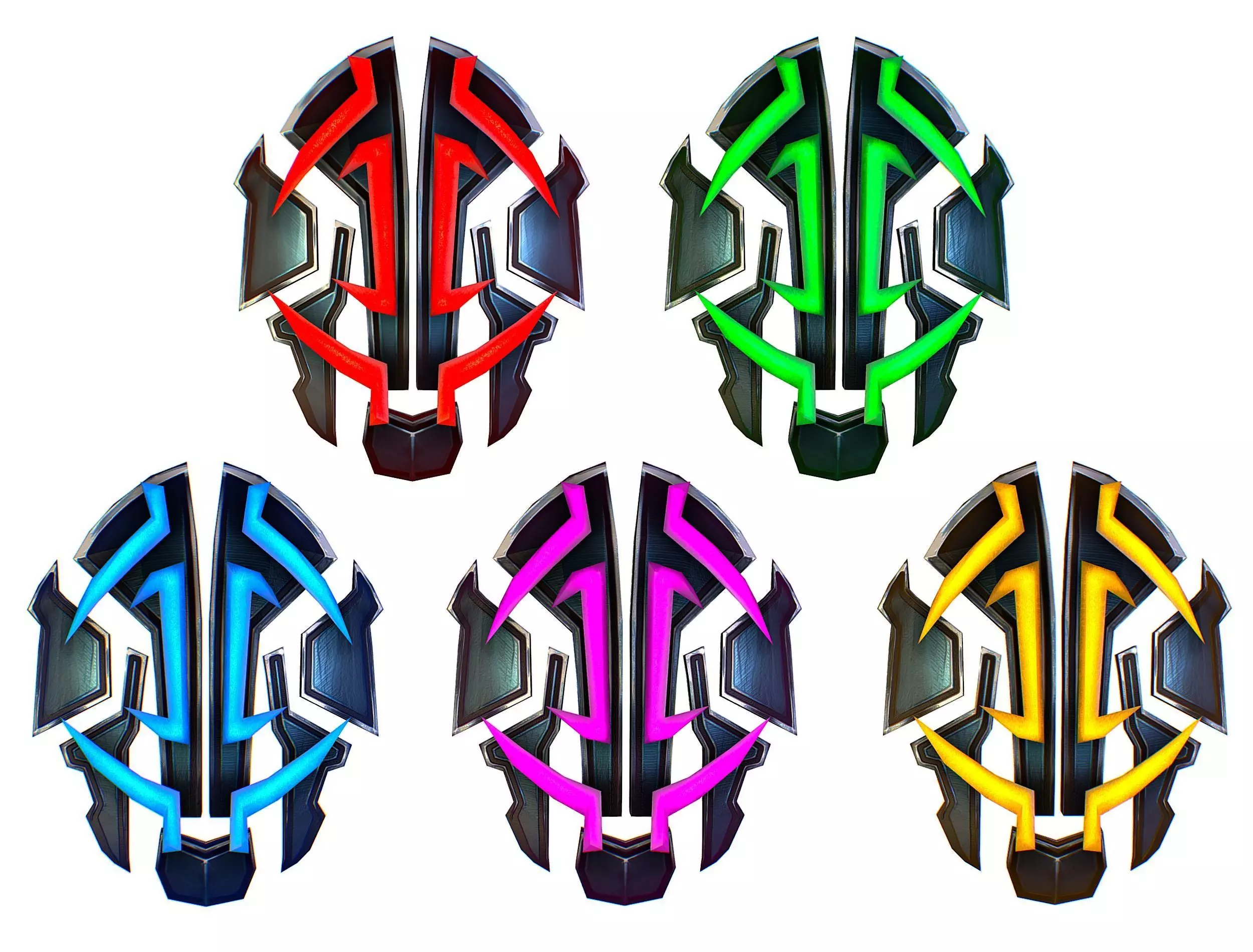 a Set of Shield Weapons Low-poly 3D model_0