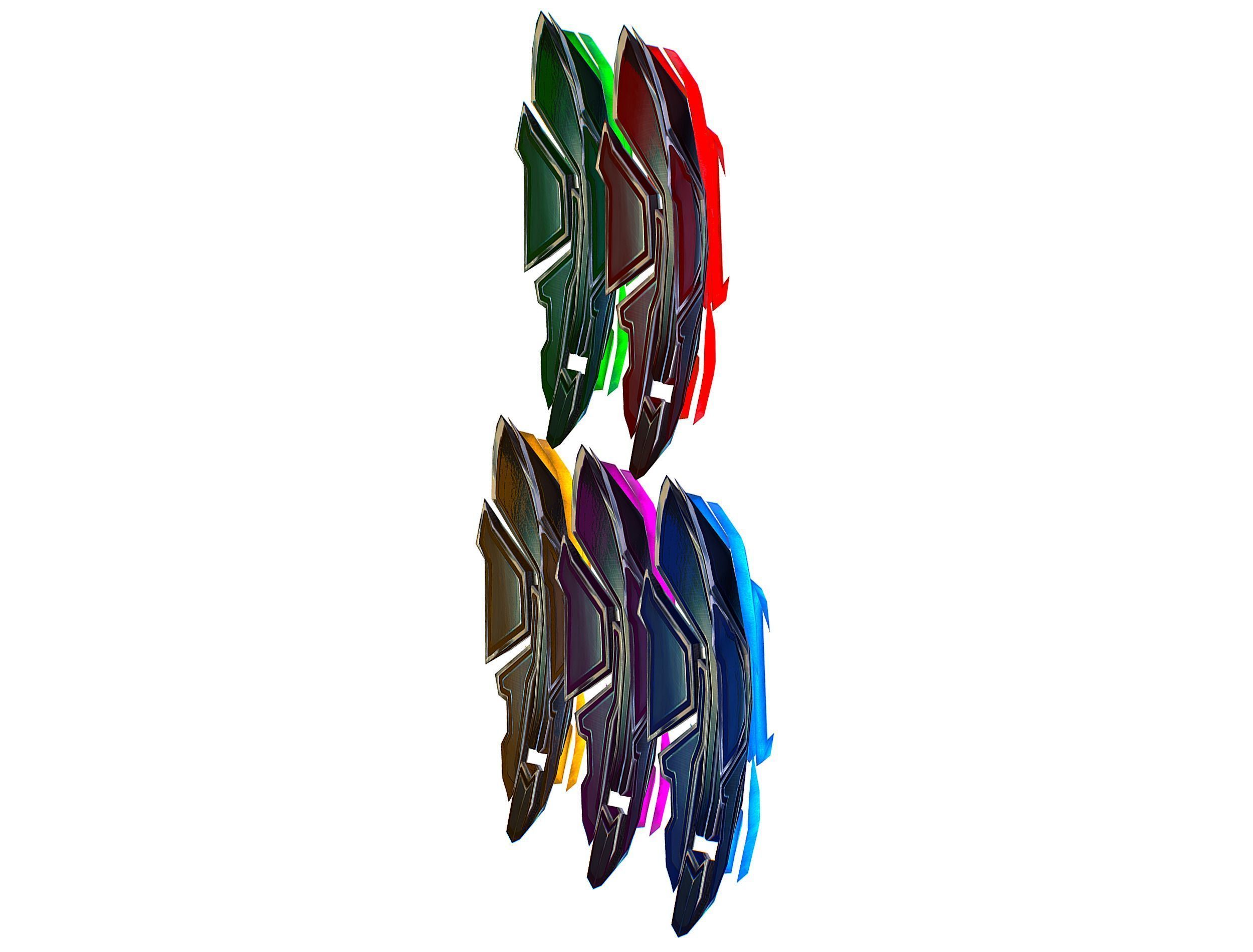 a Set of Shield Weapons Low-poly 3D model_11