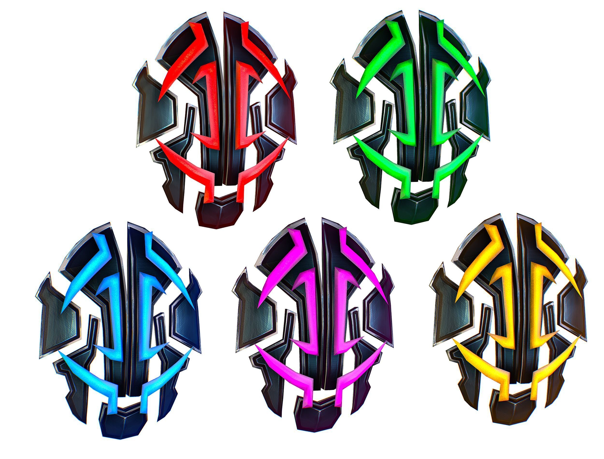 a Set of Shield Weapons Low-poly 3D model_14