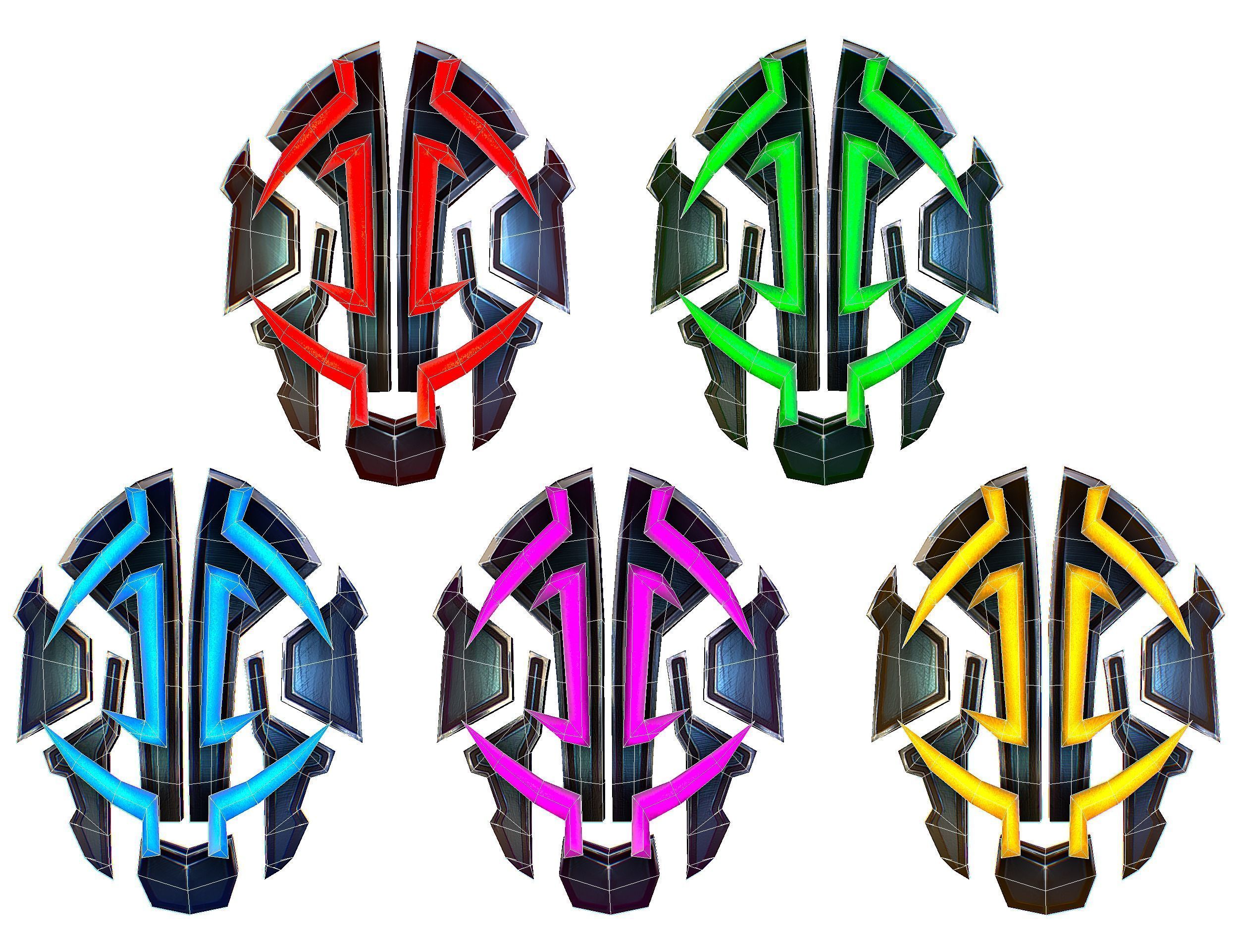 a Set of Shield Weapons Low-poly 3D model_20