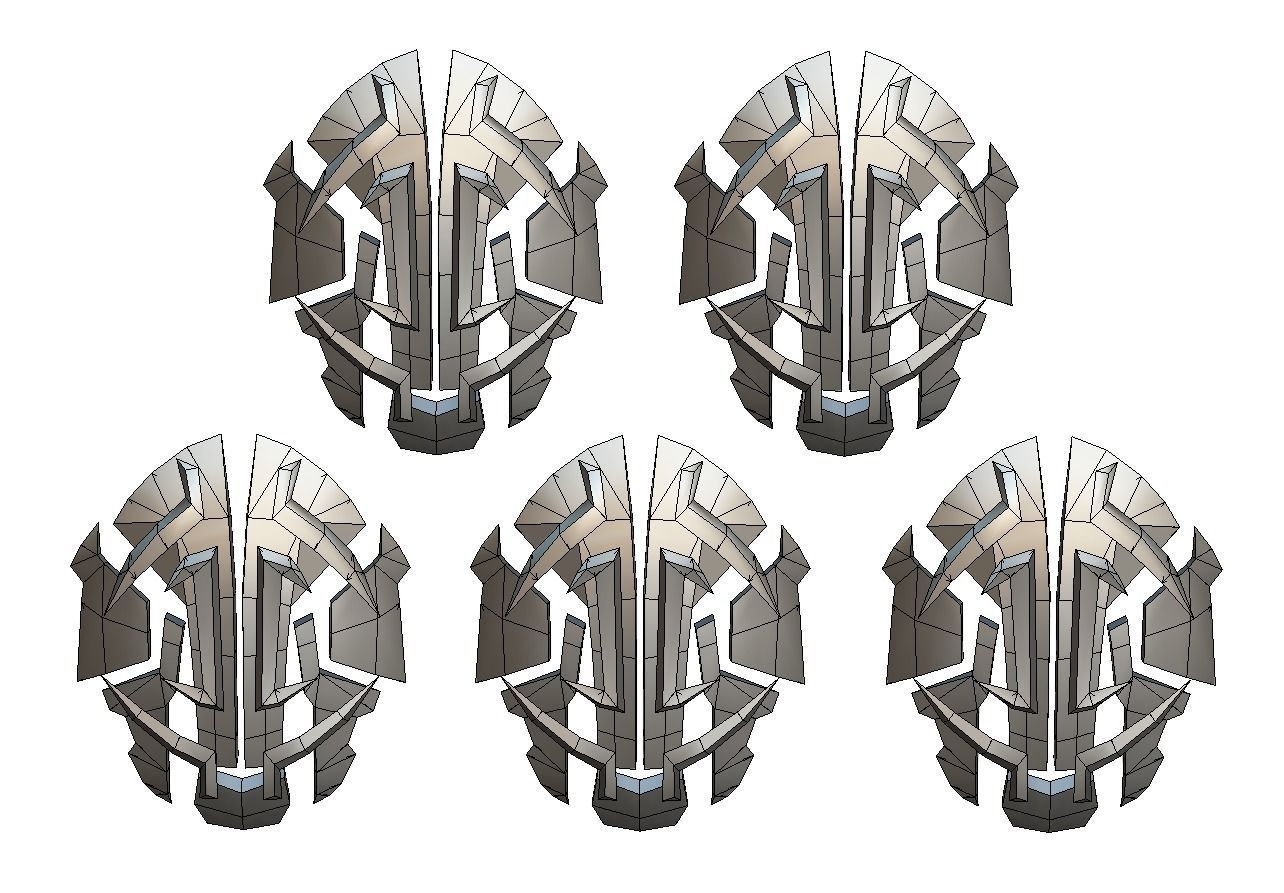 a Set of Shield Weapons Low-poly 3D model_25