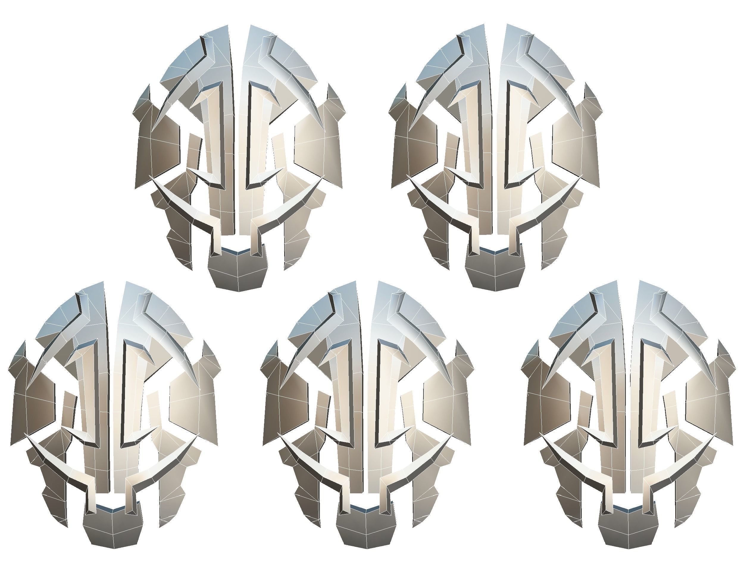 a Set of Shield Weapons Low-poly 3D model_21