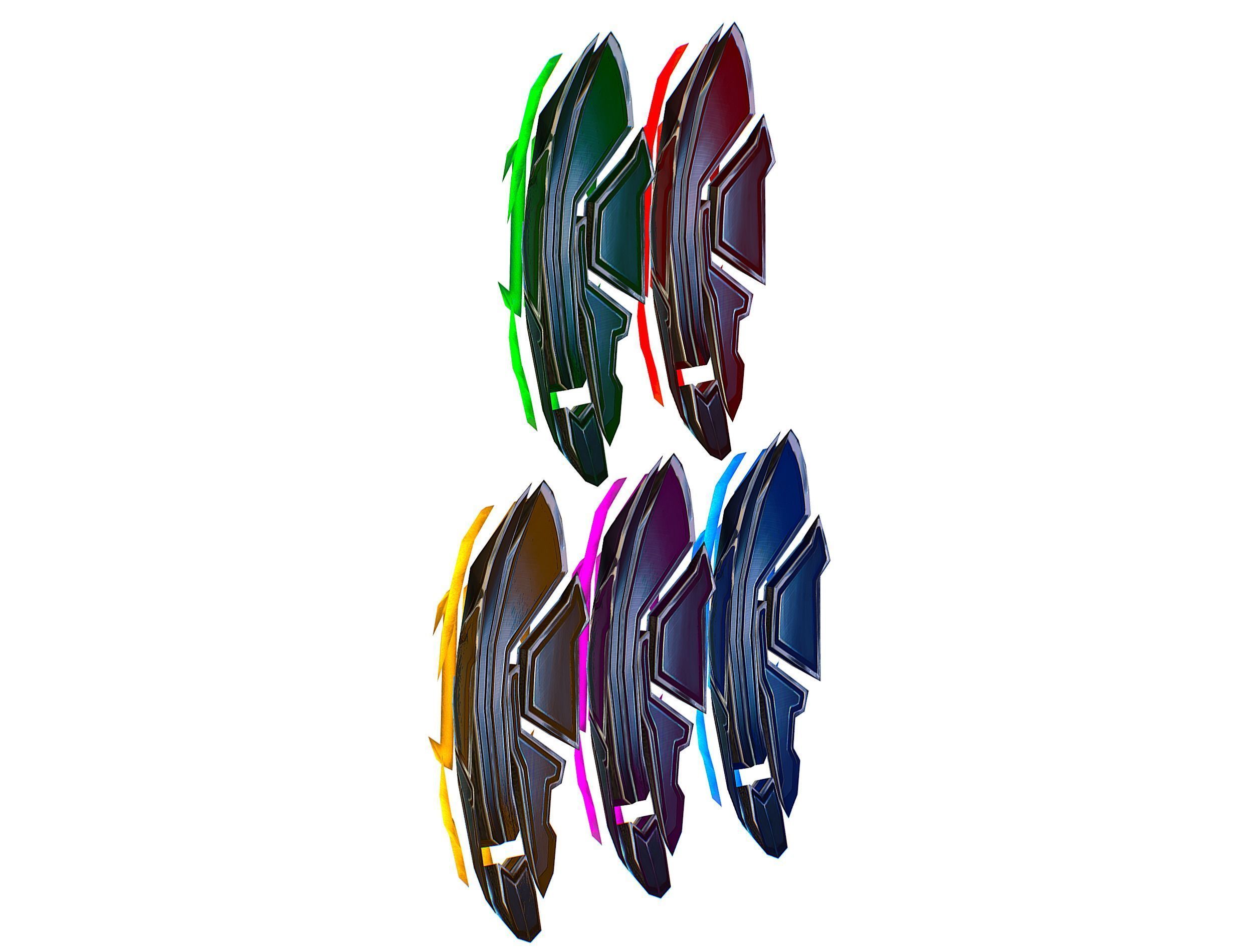 a Set of Shield Weapons Low-poly 3D model_6