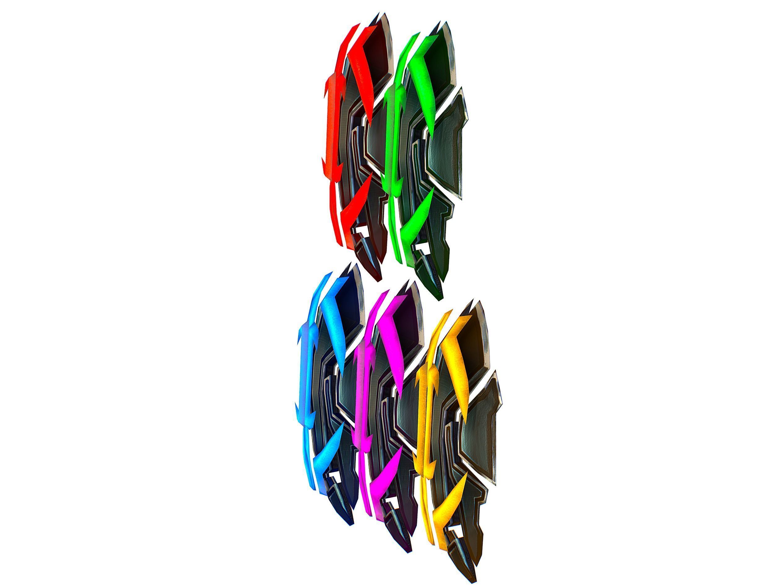 a Set of Shield Weapons Low-poly 3D model_4