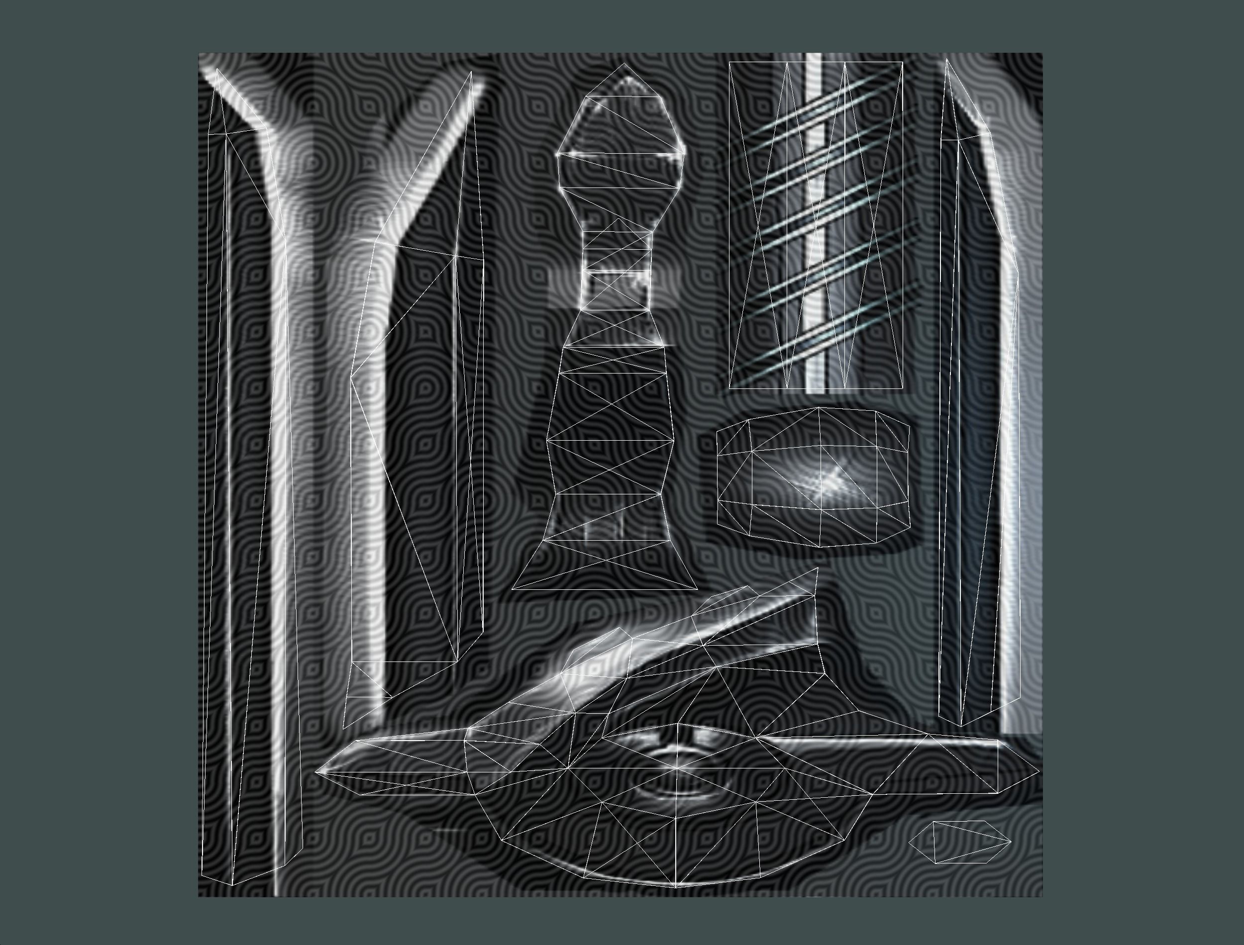 a set of cutting weapons Low-poly 3D model_27