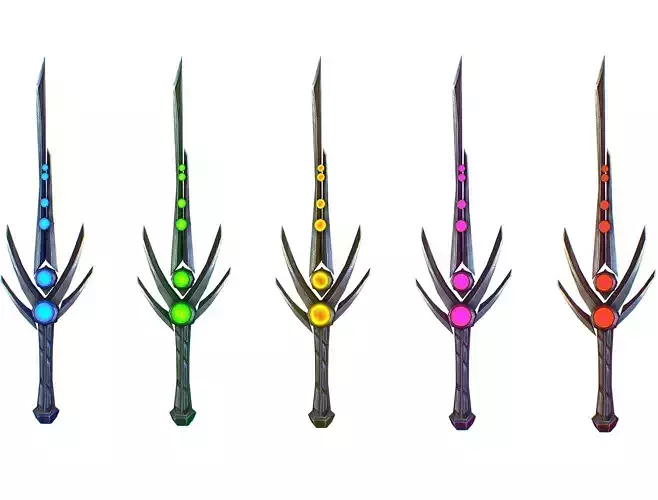 a set of cutting weapons